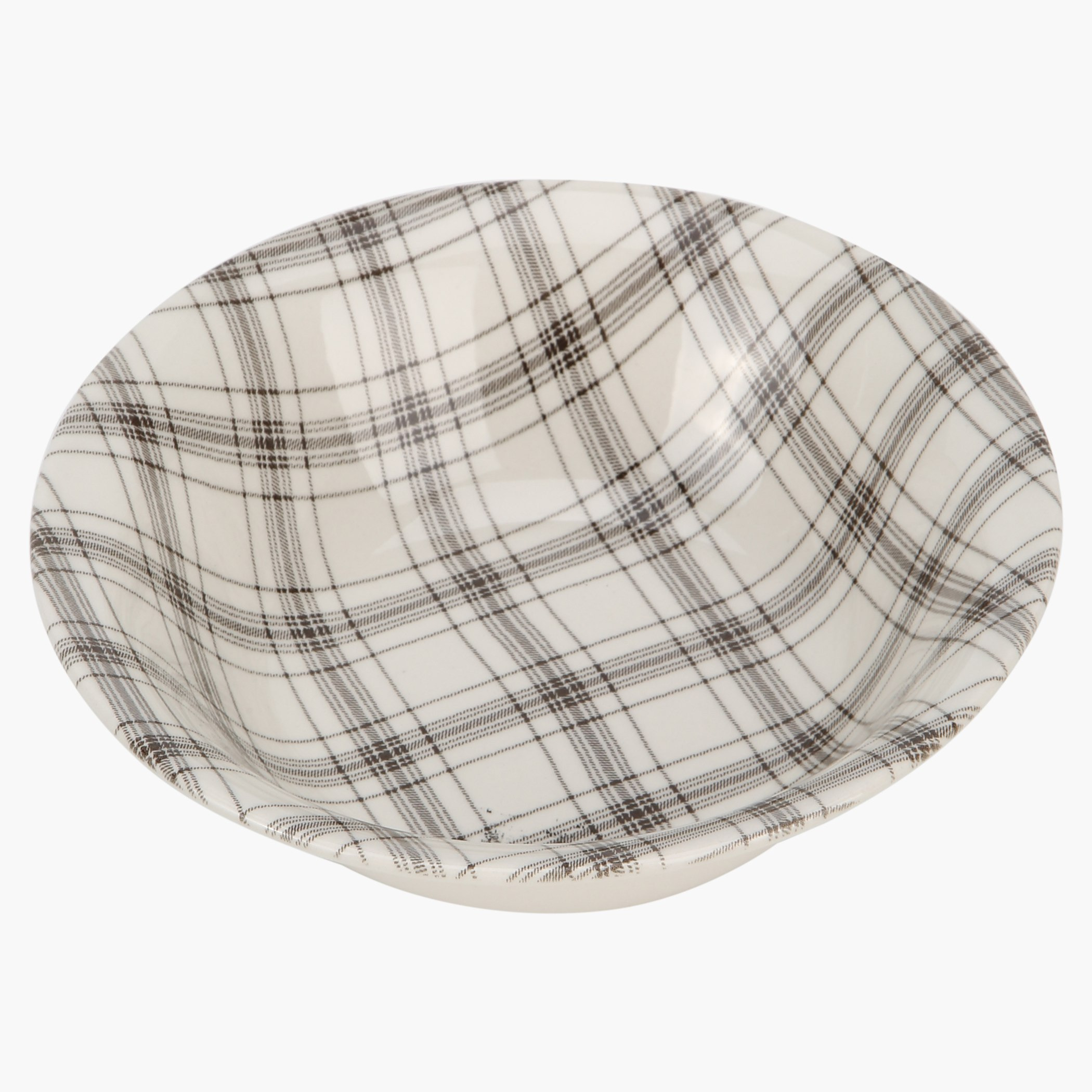 وعاء شوربة خزف بنقوش مربعة من كلايتان - 16 سم-hbxdecorandfurnishings-tabletop-crockery-image-2