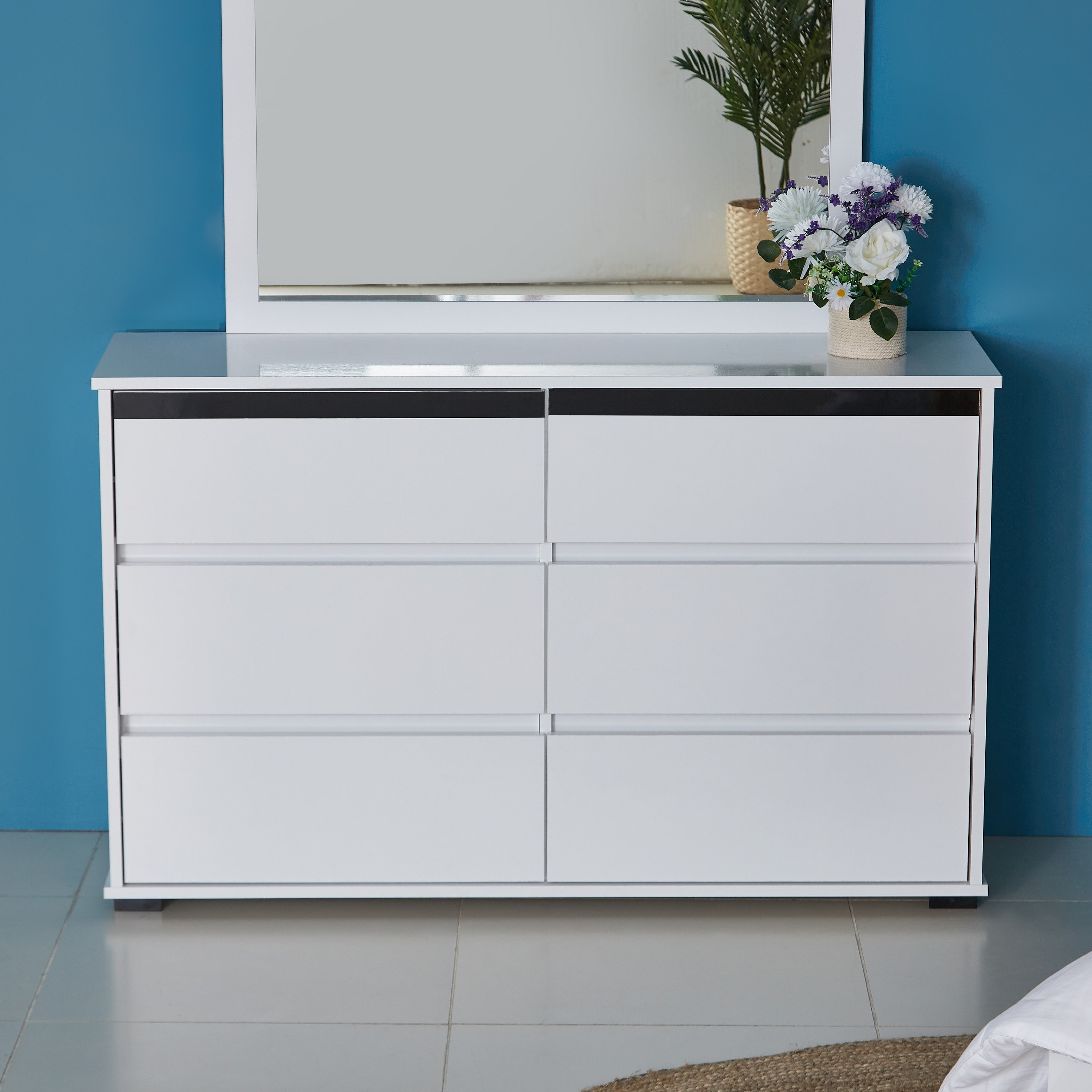 طاولة تزيين كبيرة 6 أدراج دون مرآة من ماتيلدا-hbxfurniture-bedroom-dressersandmirrors-image-2