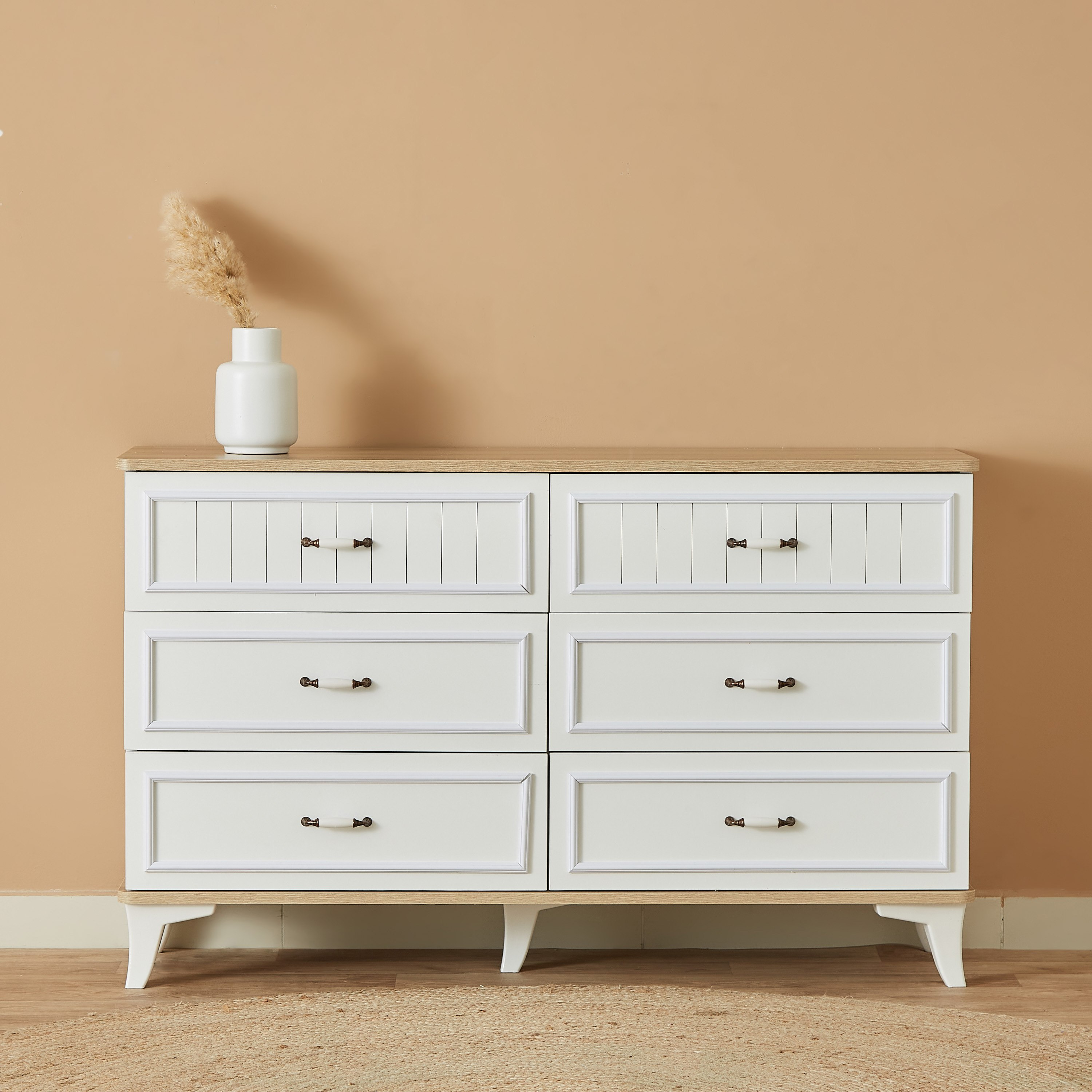 طاولة تزيين 6 أدراج من فيكتوريا-hbxfurniture-bedroom-dressersandmirrors-image-2
