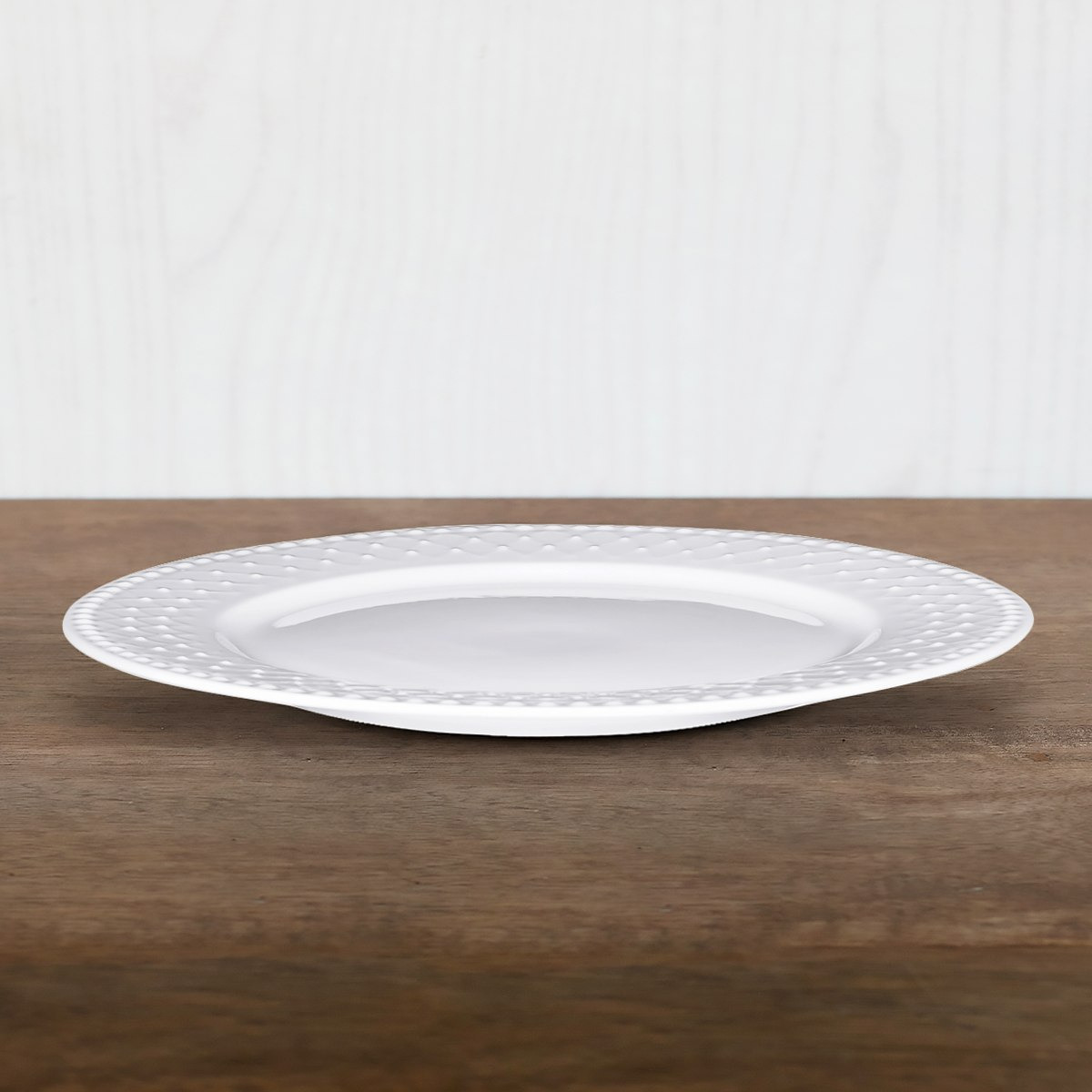 Bella Embossed Porcelain Dinner Plate - 25 cm-hbxdecorandfurnishings-tabletop-crockery-image-1