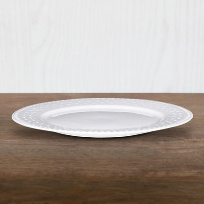 Bella Embossed Porcelain Dinner Plate - 25 cms
