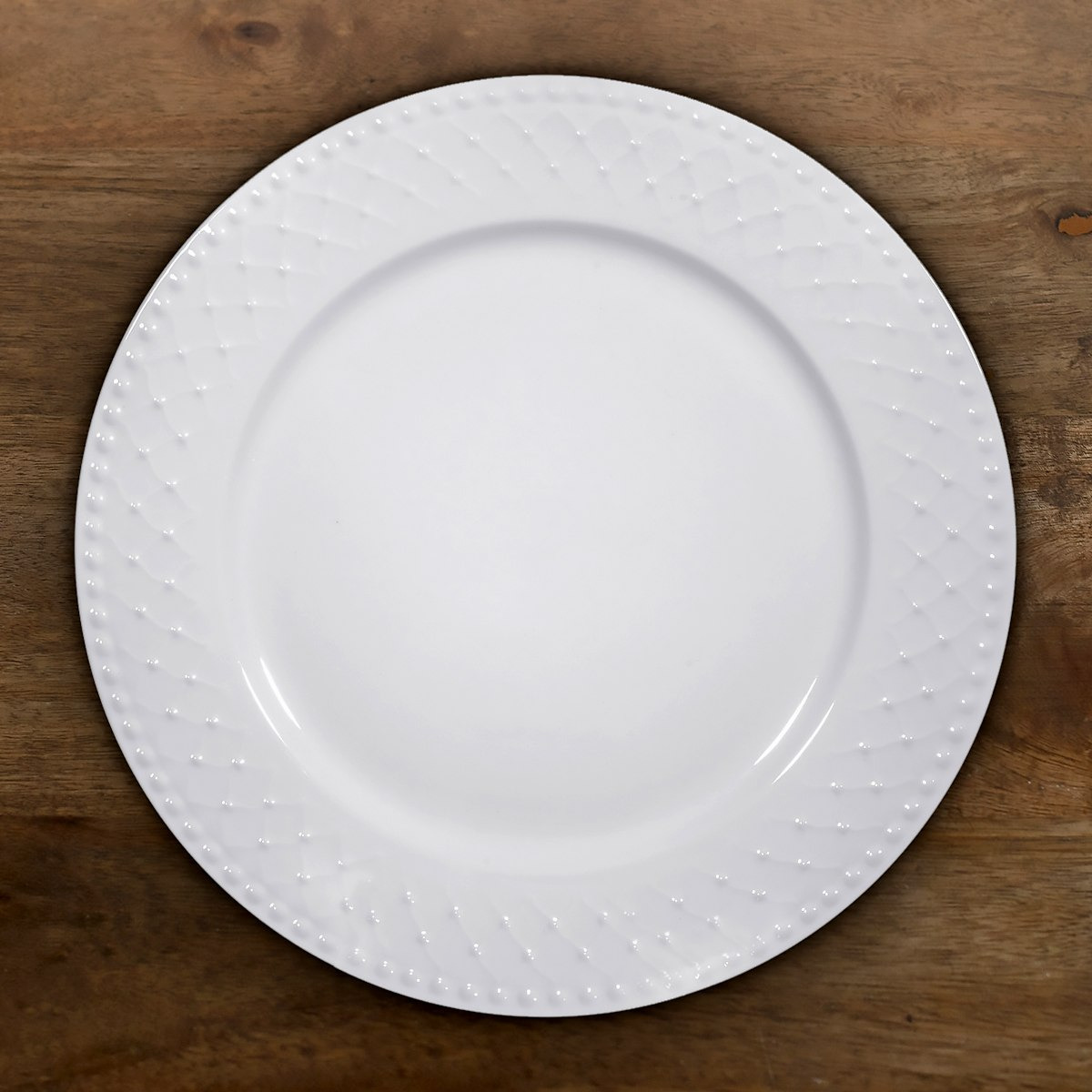 Bella Embossed Porcelain Dinner Plate - 25 cm-hbxdecorandfurnishings-tabletop-crockery-image-2