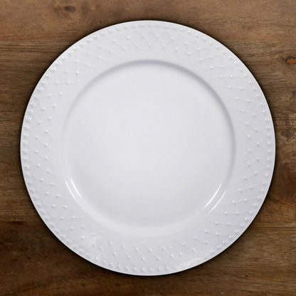 Bella Embossed Porcelain Dinner Plate - 25 cms