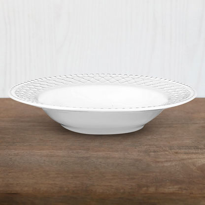 Bella Embossed Porcelain Soup Plate - 21 cm