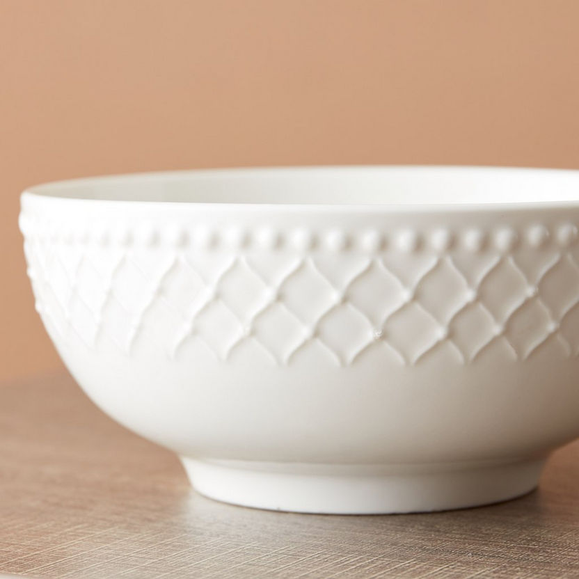 Bella Embossed Porcelain Cereal Bowl - 15 cm-Crockery-image-2