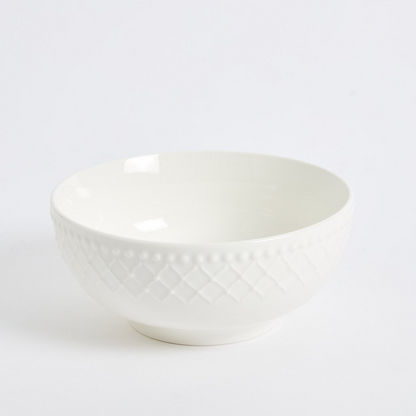 Bella Embossed Porcelain Cereal Bowl - 15 cm