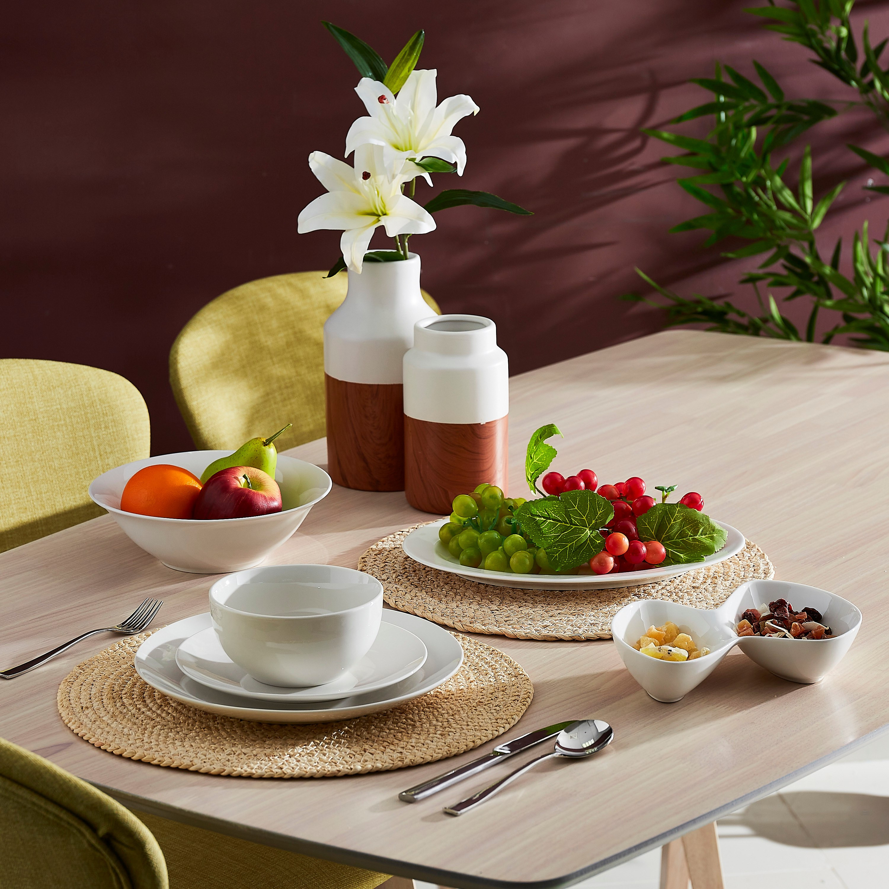 Crimsson Porcelain Side Plate - 20 cm-hbxdecorandfurnishings-tabletop-crockery-image-4
