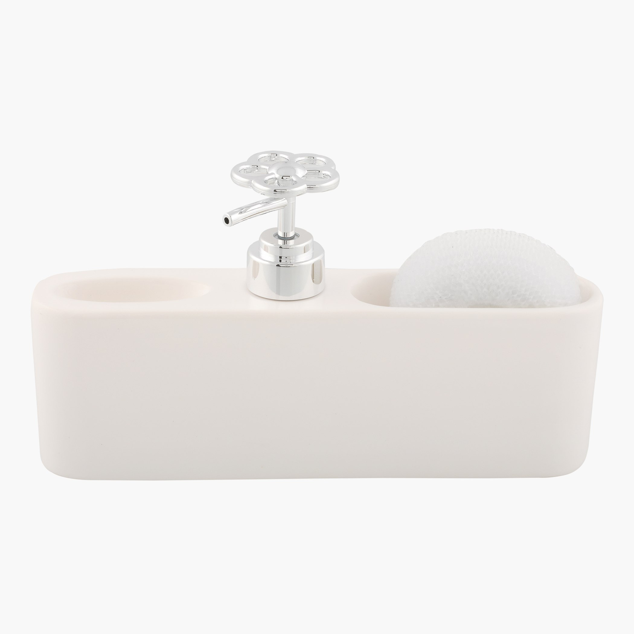 موزع صابون بعدة أقسام مع فرشاة كروية من ميكا-hbxdecorandfurnishings-bathroomaccessories-bathroomsets-image-1