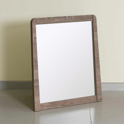 Curvy Rectangular Mirror without 6-Drawer Dresser
