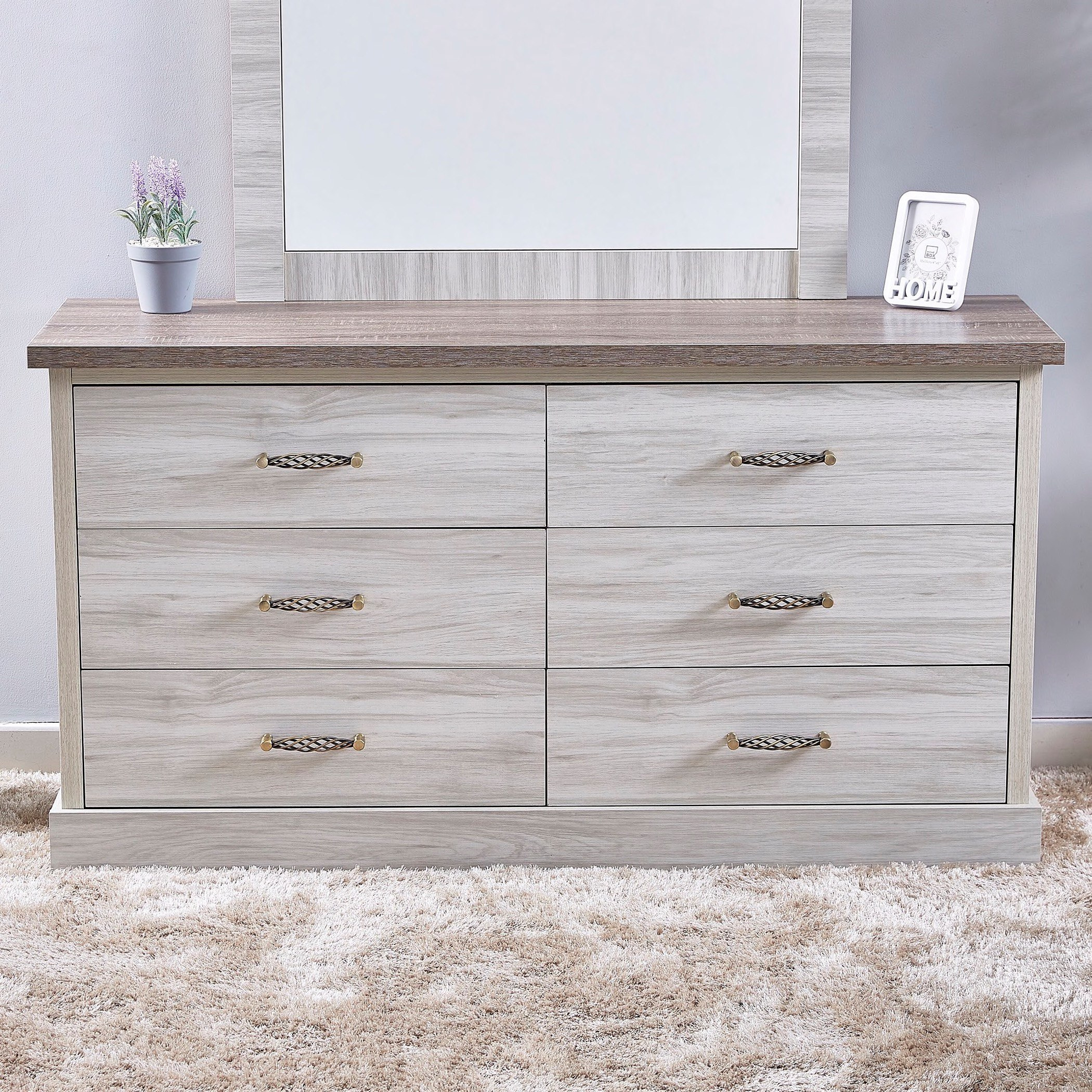 Angelic Large 6 Drawer Master Dresser without Mirror