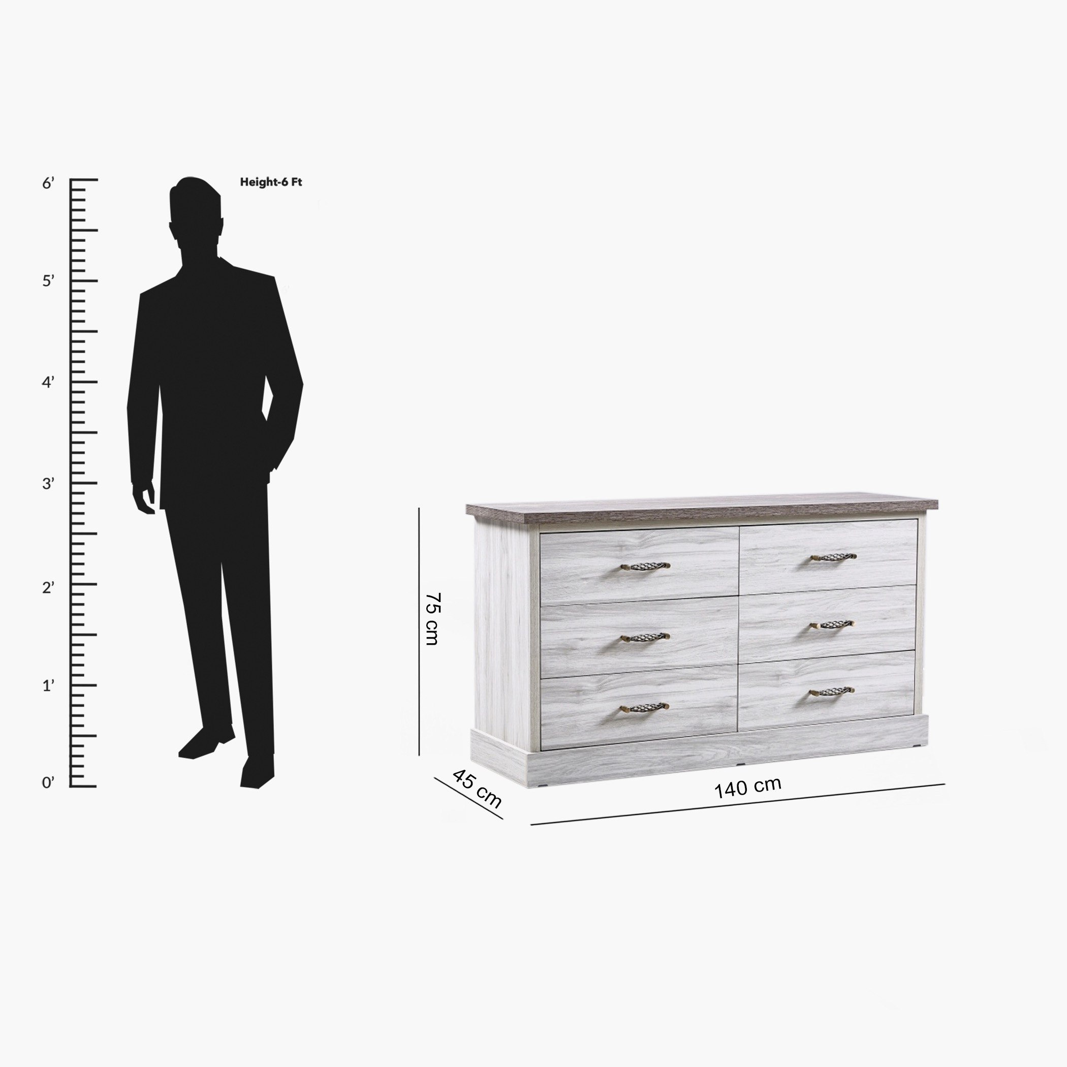طاولة تزيين ماستر بـ6 أدراج كبيرة دون مرآة من أنجيليك-hbxfurniture-bedroom-dressersandmirrors-image-8