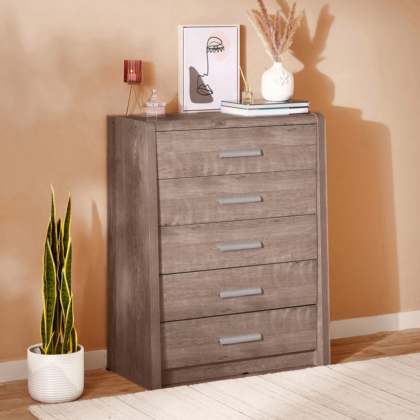 Curvy Chest of 5-Drawers-Chest of Drawers-image-0