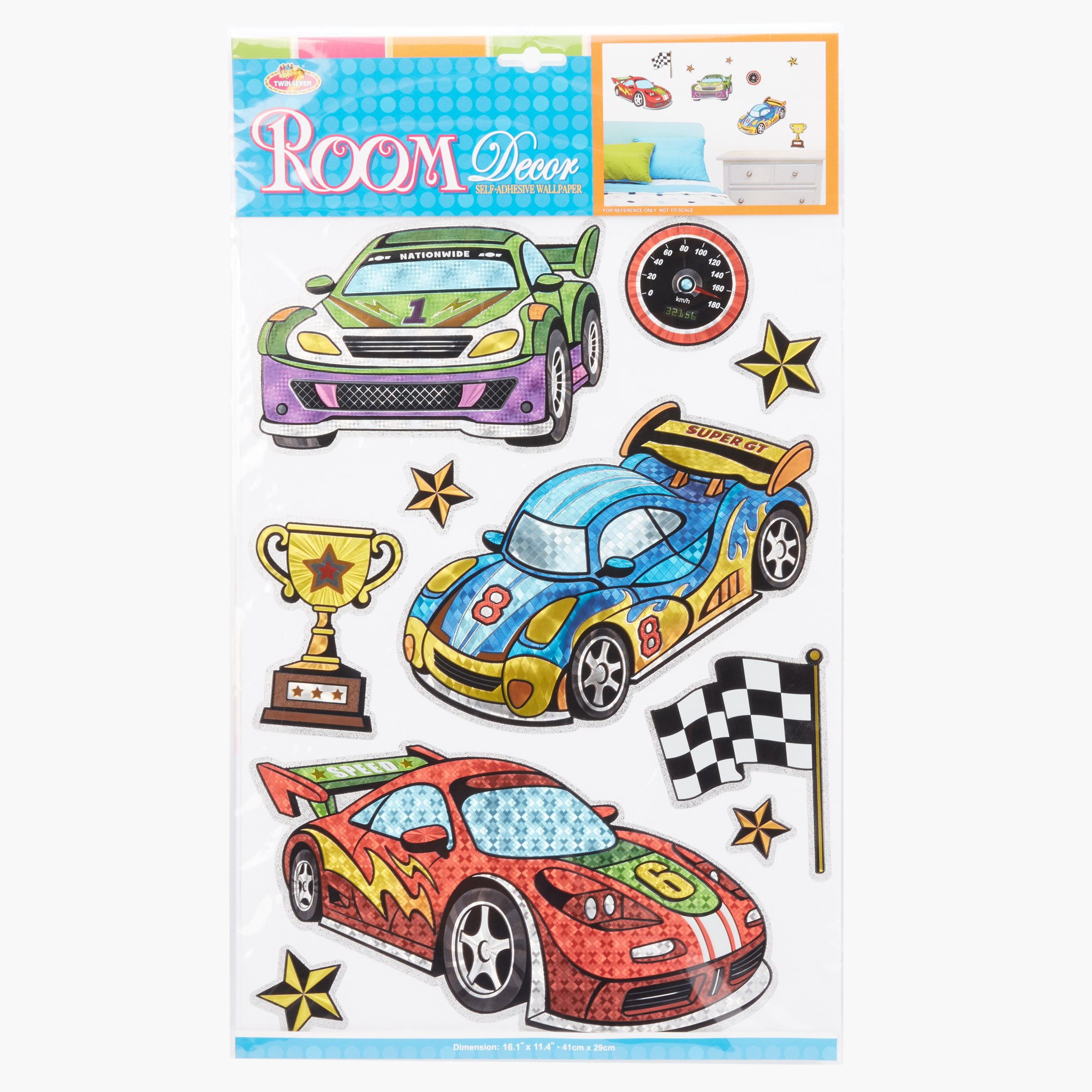 Race Car Printed Self-Adhesive Wall Decor-hbxhomeware-hbxkidsandyouth-image-1