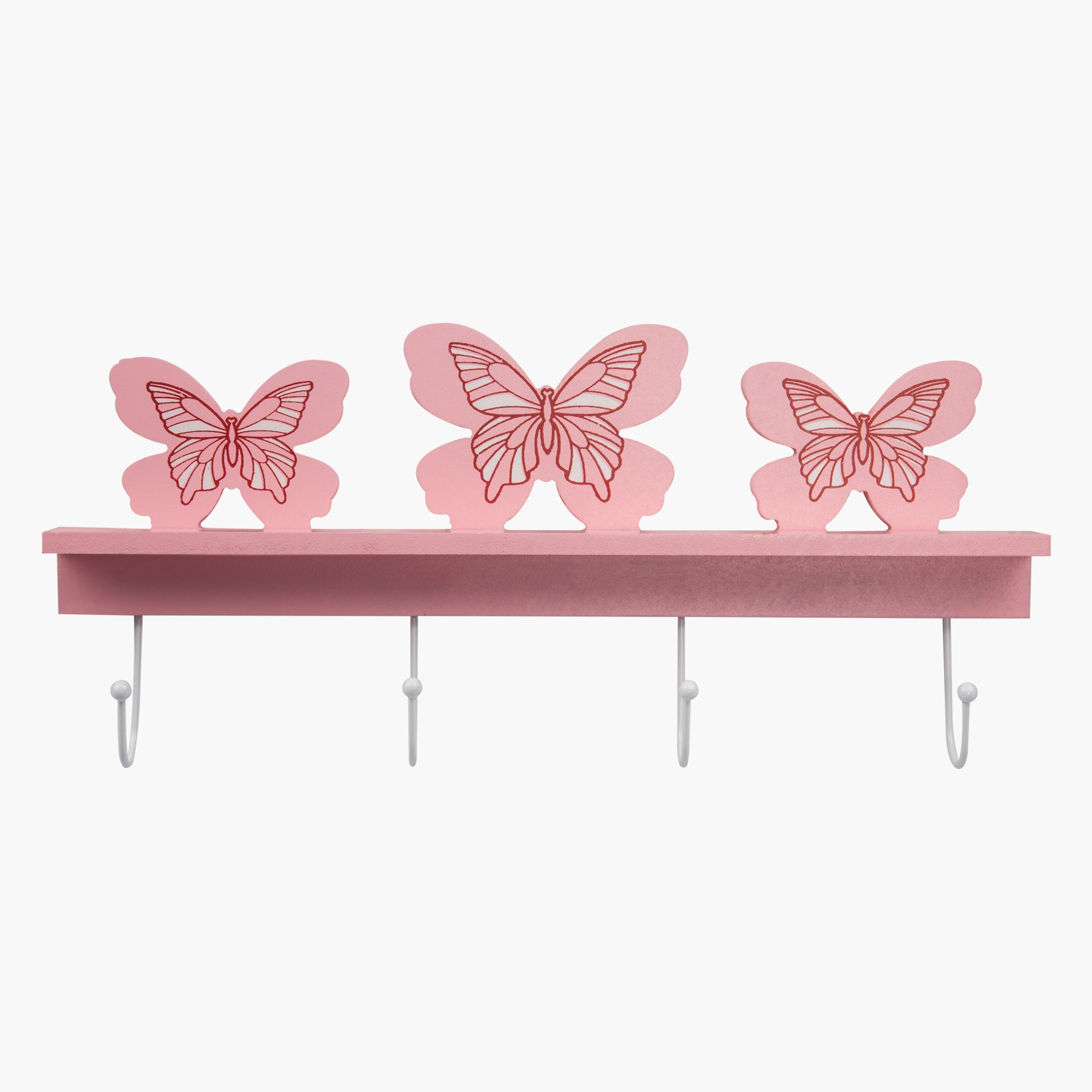 Rosy Butterfly Wall Hooks - 40x21 cm-hbxdiningroom-decorandaccessories-hooks-image-1