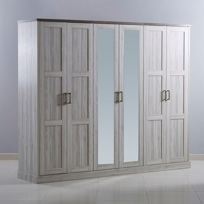 Angelic 6-Door Wardrobe with Mirror