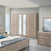 Curvy 6-Door Wardrobe with Mirrors and Drawers-Wardrobes-thumbnailMobile-0