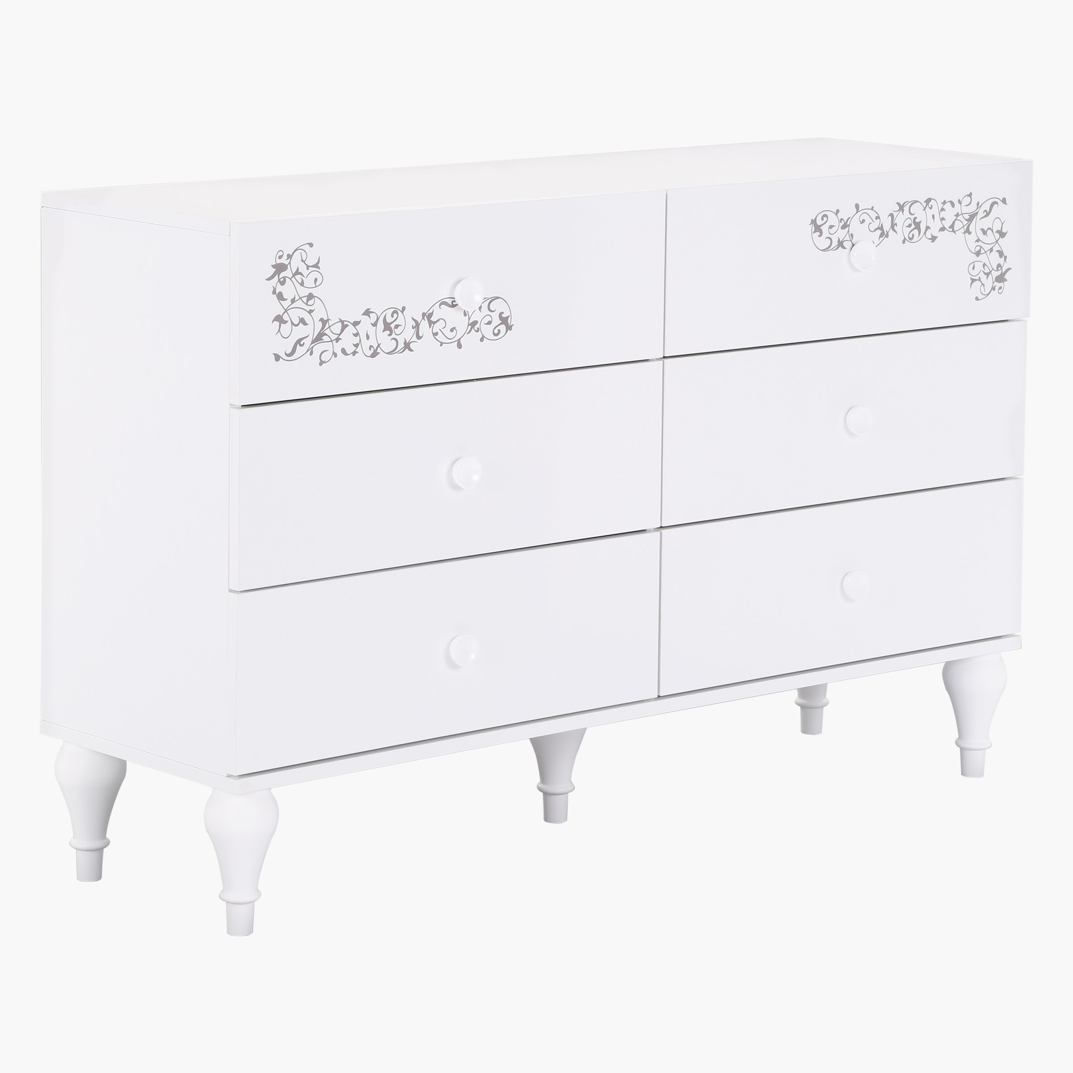 طاولة تزيين كبيرة 6 أدراج دون مرآة من آيلاند-hbxfurniture-bedroom-dressersandmirrors-image-1