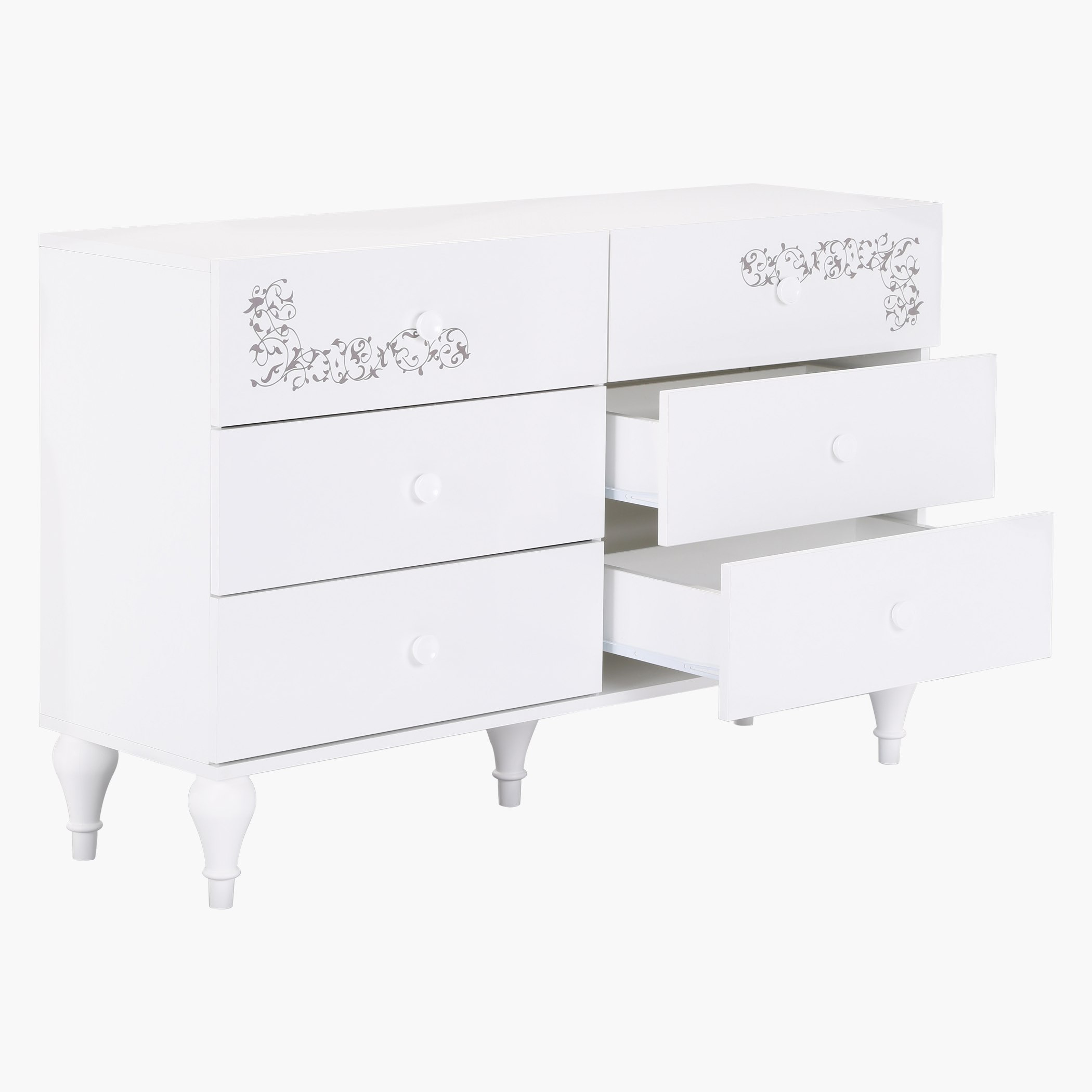 طاولة تزيين كبيرة 6 أدراج دون مرآة من آيلاند-hbxfurniture-bedroom-dressersandmirrors-image-2