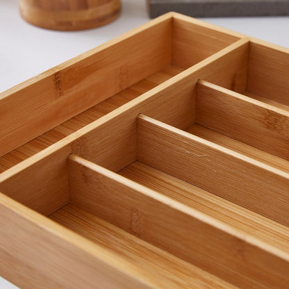 Bamboo Cutlery Tray - 36 cm-Kitchen Racks and Holders-image-1