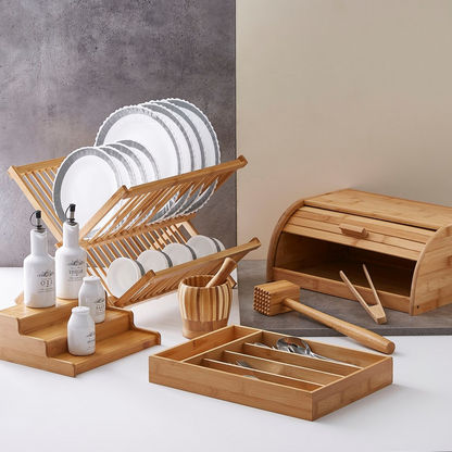 Bamboo Cutlery Tray - 36 cm-Kitchen Racks and Holders-image-3