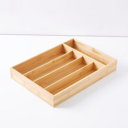 Bamboo Cutlery Tray - 36 cm-Kitchen Racks and Holders-image-4