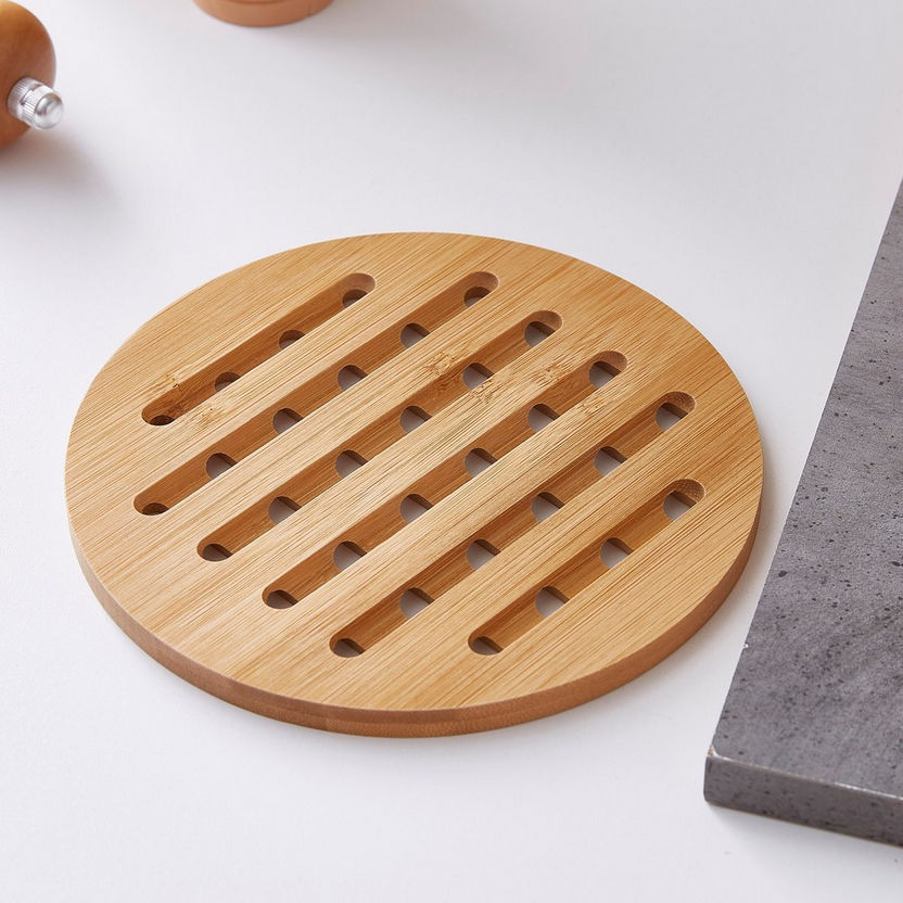 Round Bamboo Trivet-Kitchen Accessories-image-0