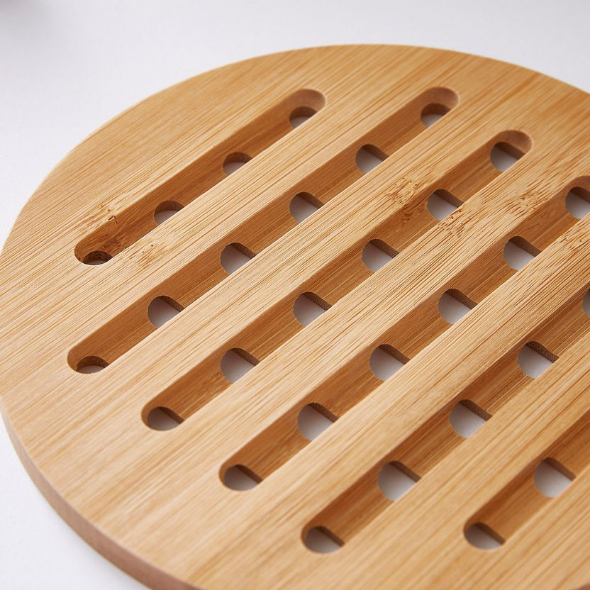 Round Bamboo Trivet-Kitchen Accessories-image-1
