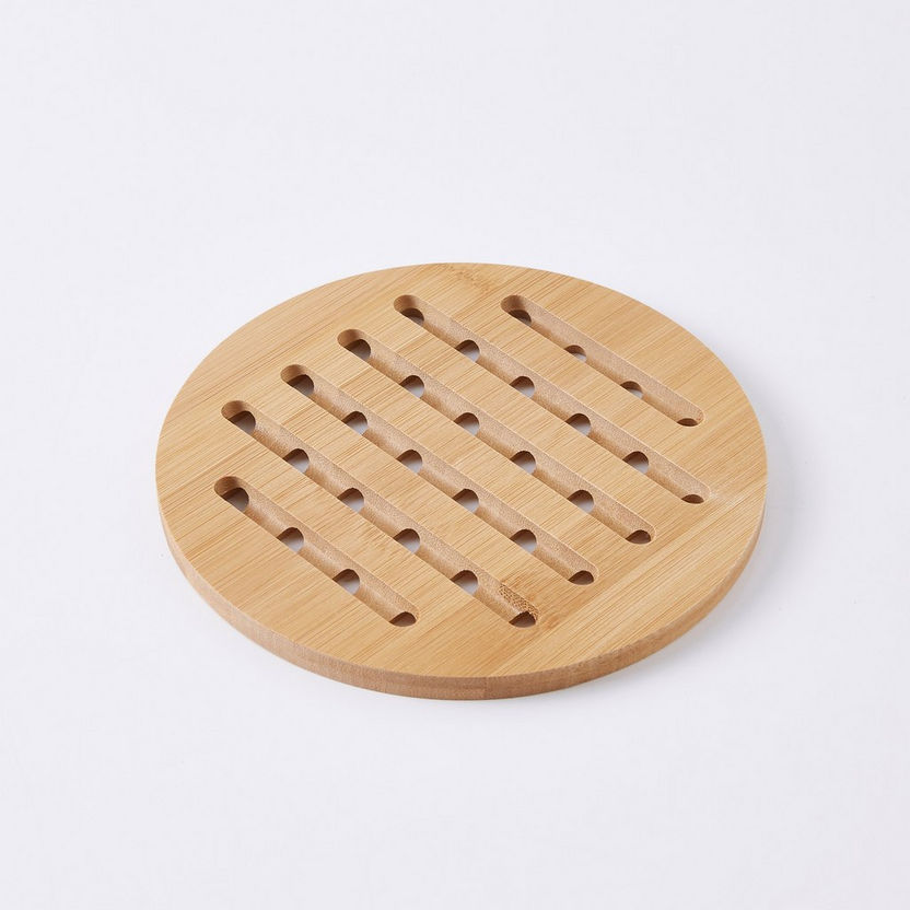 Round Bamboo Trivet-Kitchen Accessories-image-4