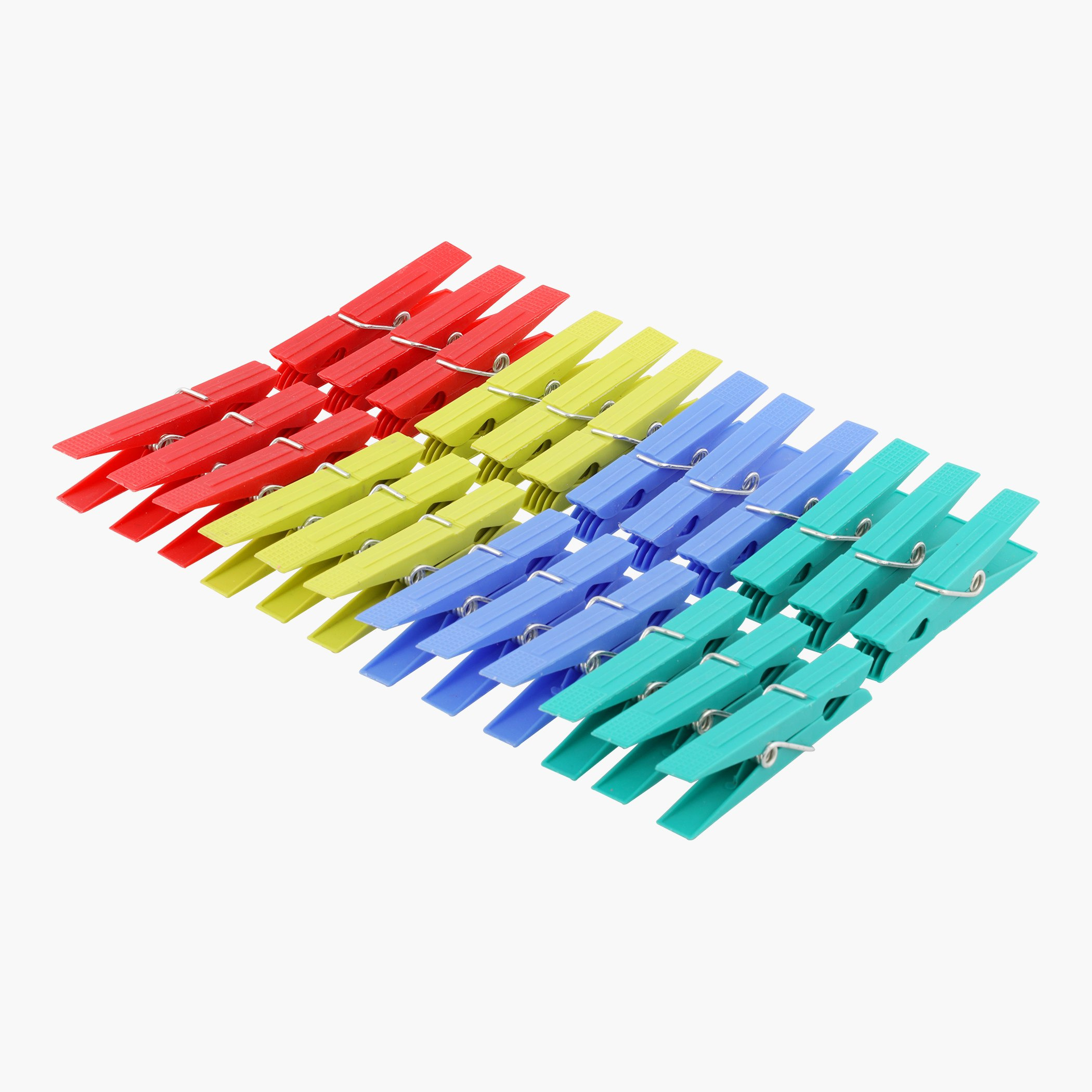 مشابك لتعليق الملابس - طقم من 24 قطعة-hbxhomeware-bathandlaundry-clothesdryingracks-image-1
