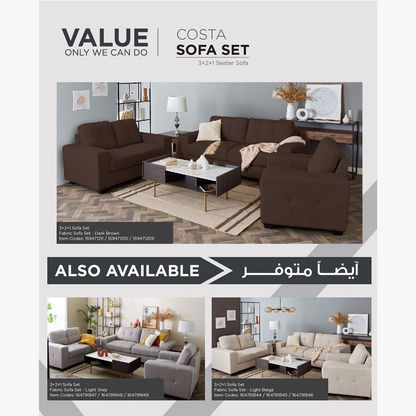 Costa 2-Seater Fabric Sofa