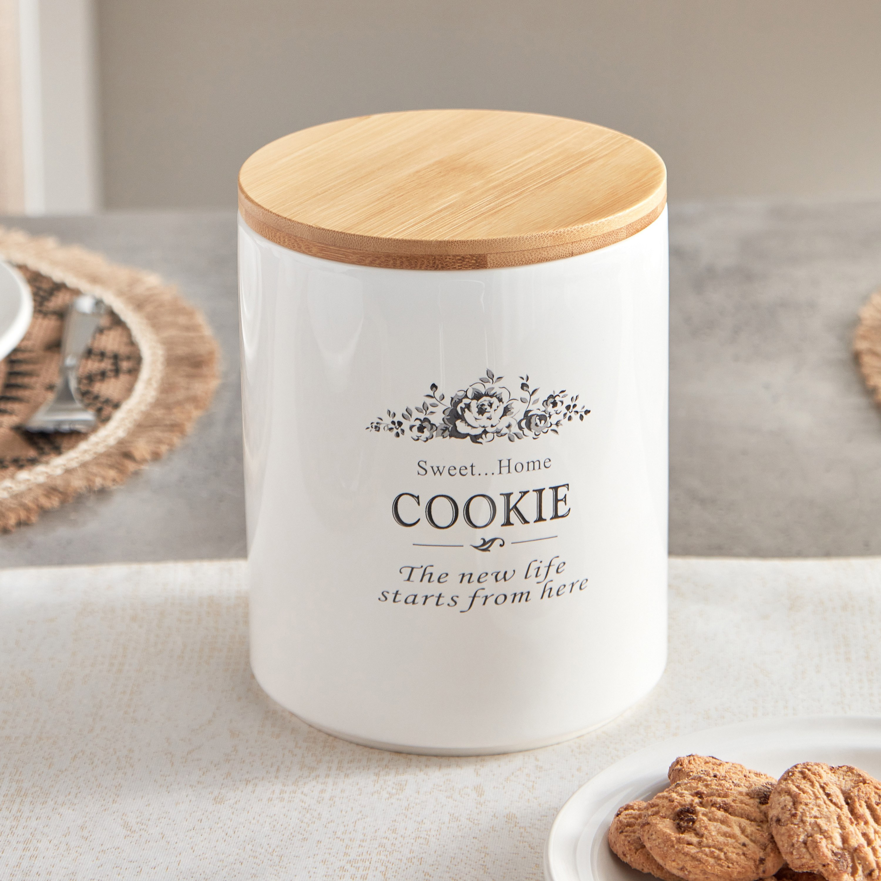 Sweet Home Cookie Canister - 14 cm