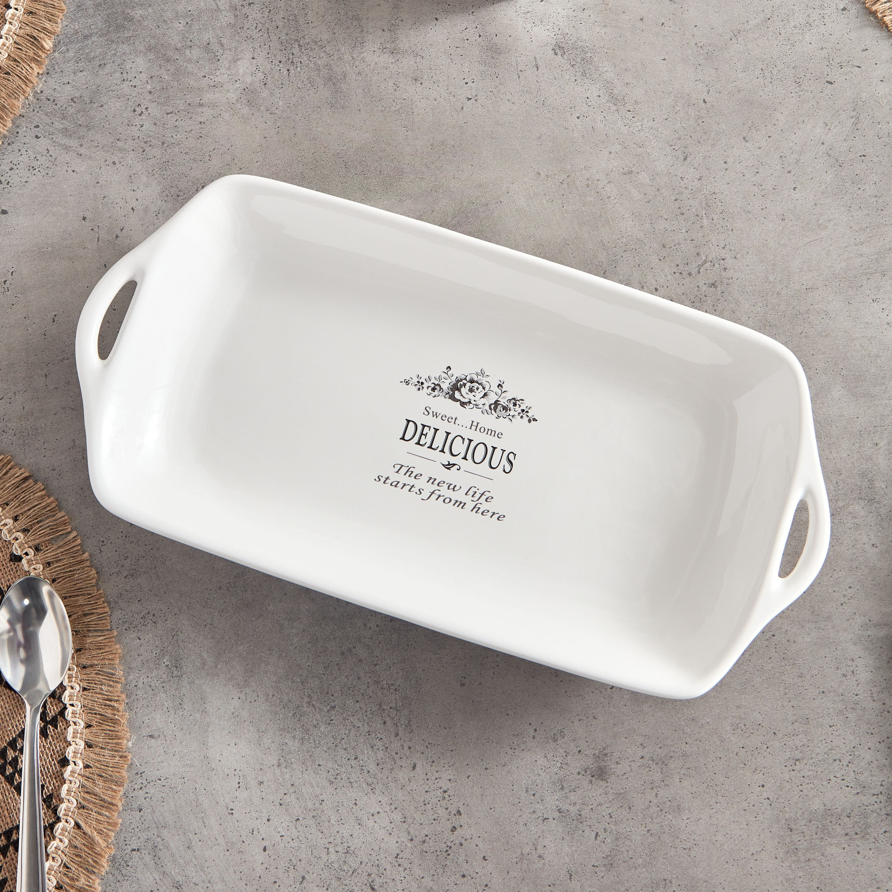 Sweet Home Large Serving Plate - 20x40 cm-hbxdecorandfurnishings-tabletop-serveware-image-2