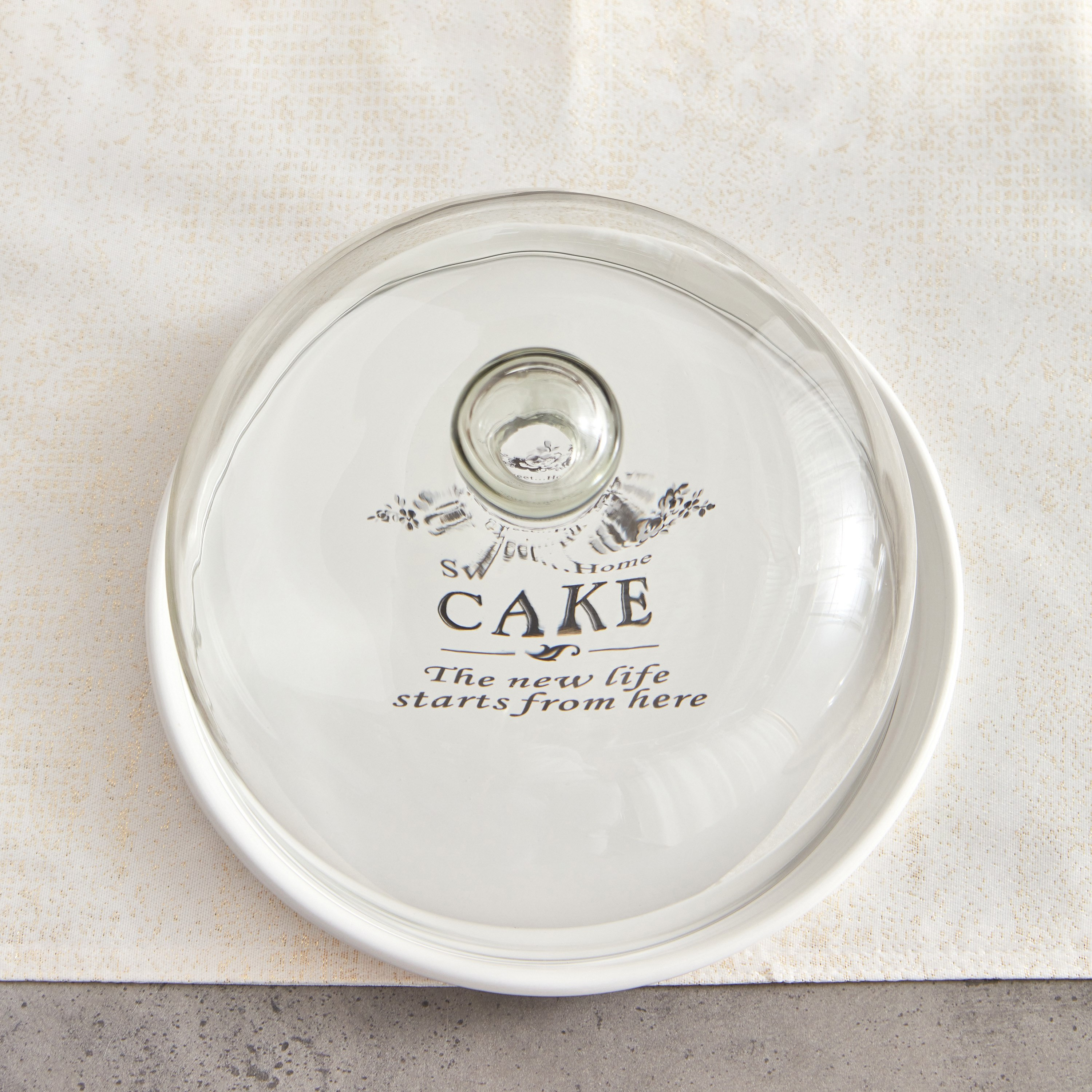 صحن كعك بغطاء من سويت هوم - 25.5 سم-hbxdecorandfurnishings-tabletop-serveware-image-2