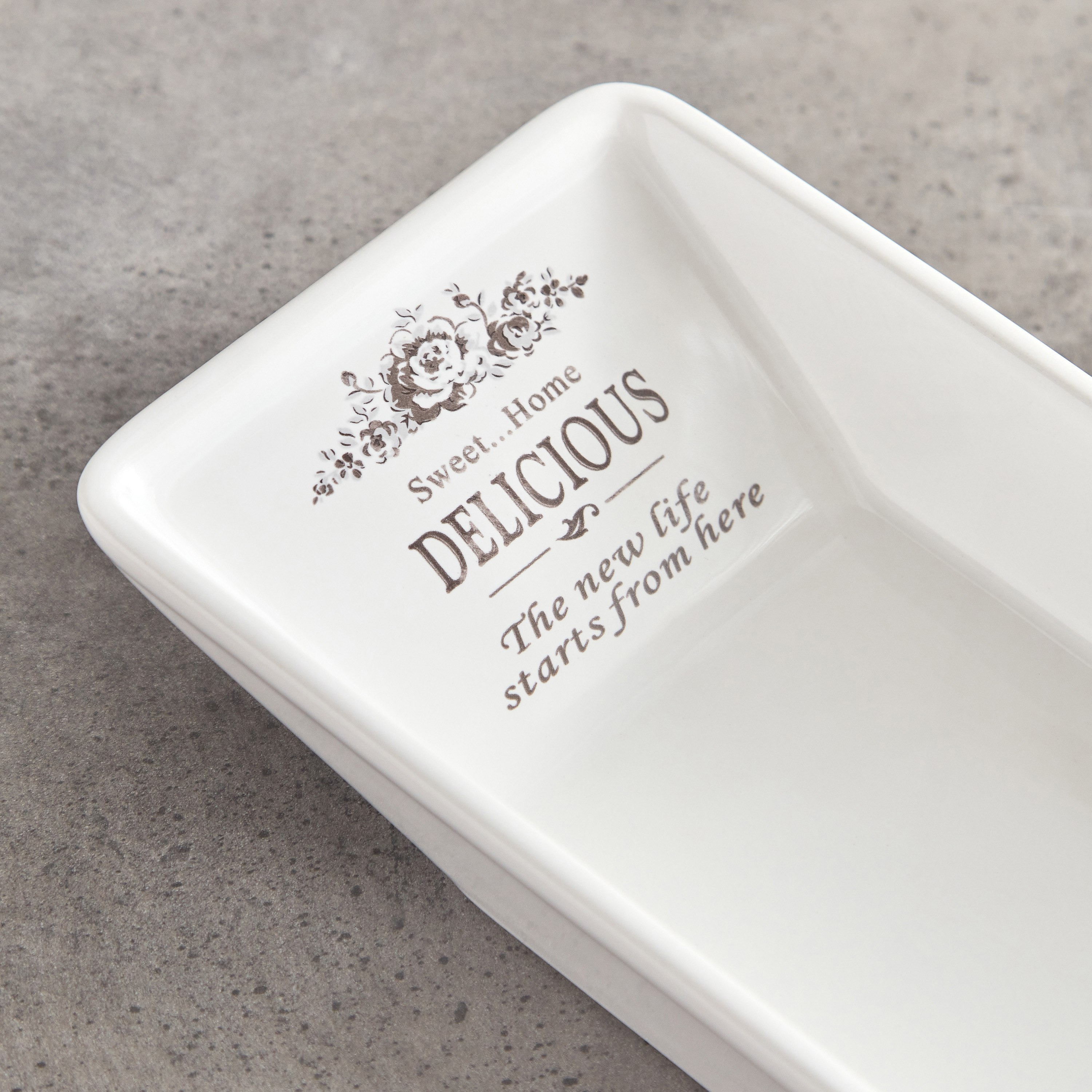 Sweet Home Large Ceramic Salad Plate - 24x12.5 cm-hbxdecorandfurnishings-tabletop-crockery-image-3