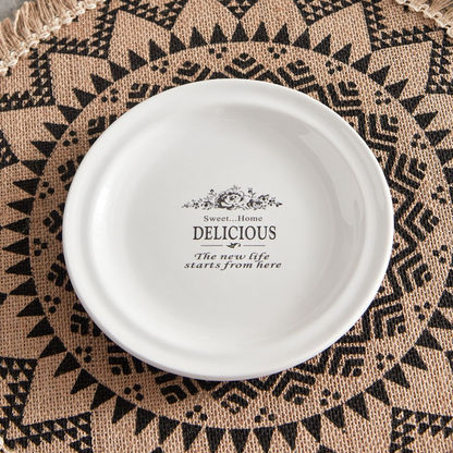 Sweet Home Ceramic Side Plate - 18 cm
