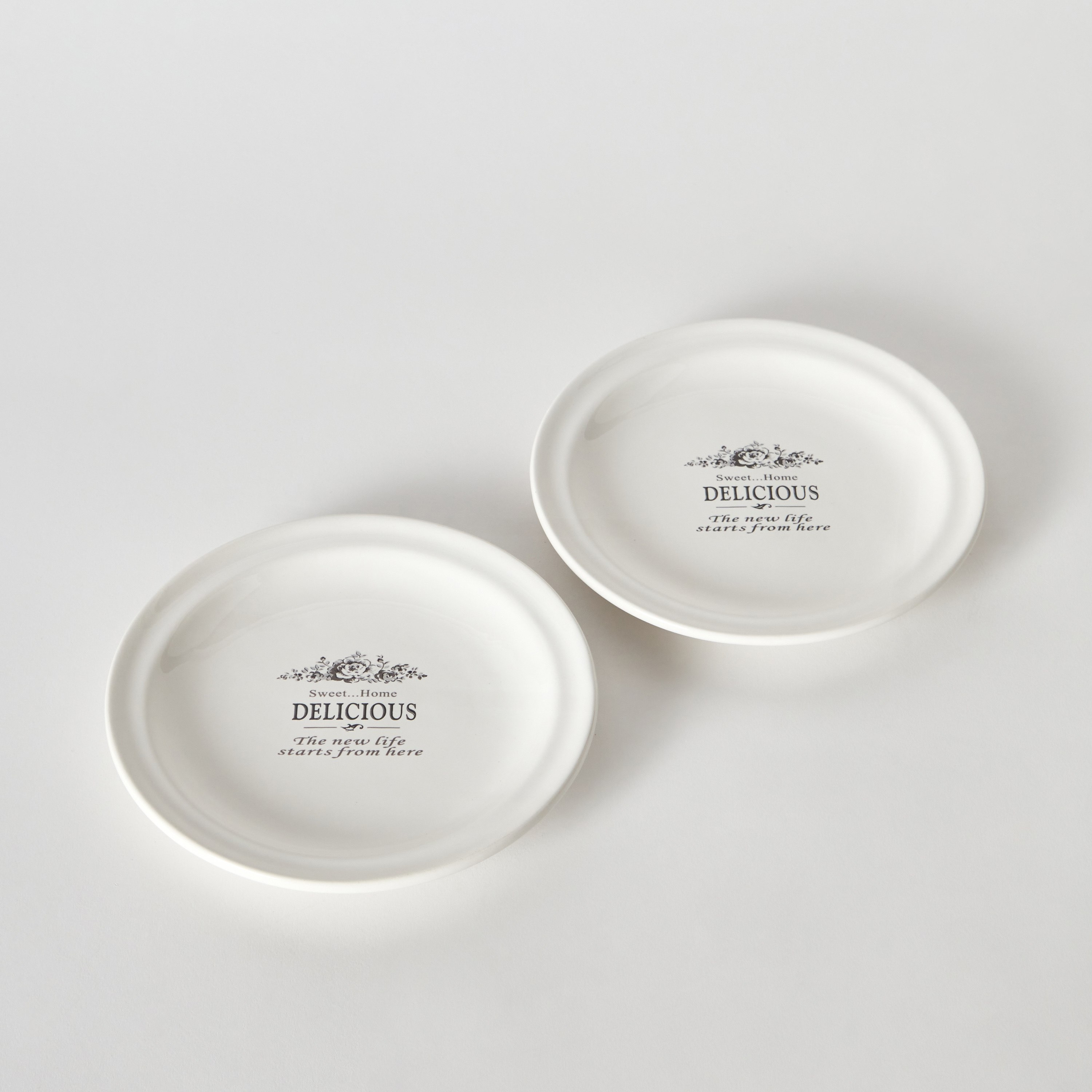 Sweet Home 2-Piece Ceramic Side Plate Set - 18 cm-hbxdecorandfurnishings-tabletop-crockery-image-5