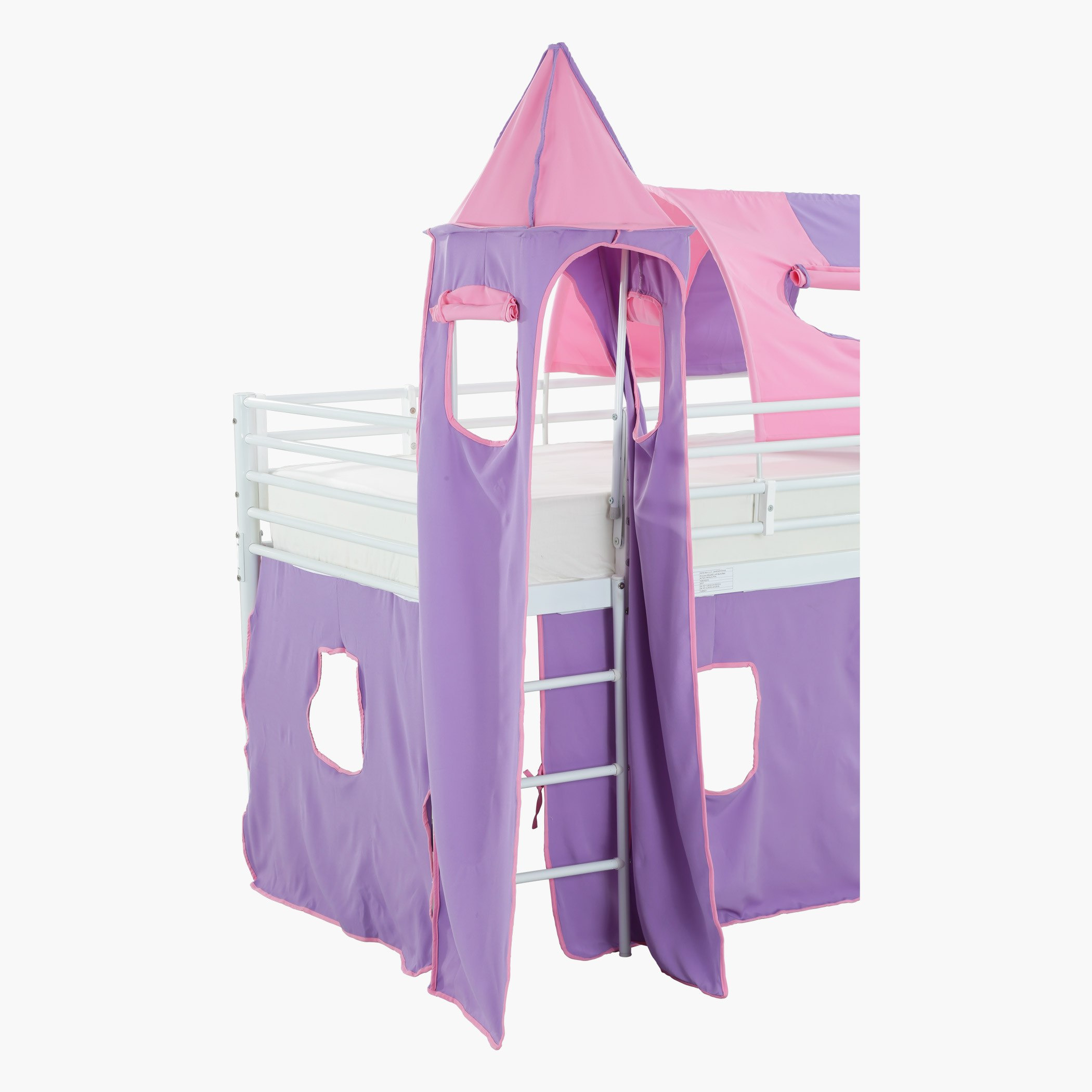 سرير بطابقين مع خيمة برنسيس - 90×200 سم-hbxkidsandyouth-bedsandbedsets-bunkbeds-single-image-6