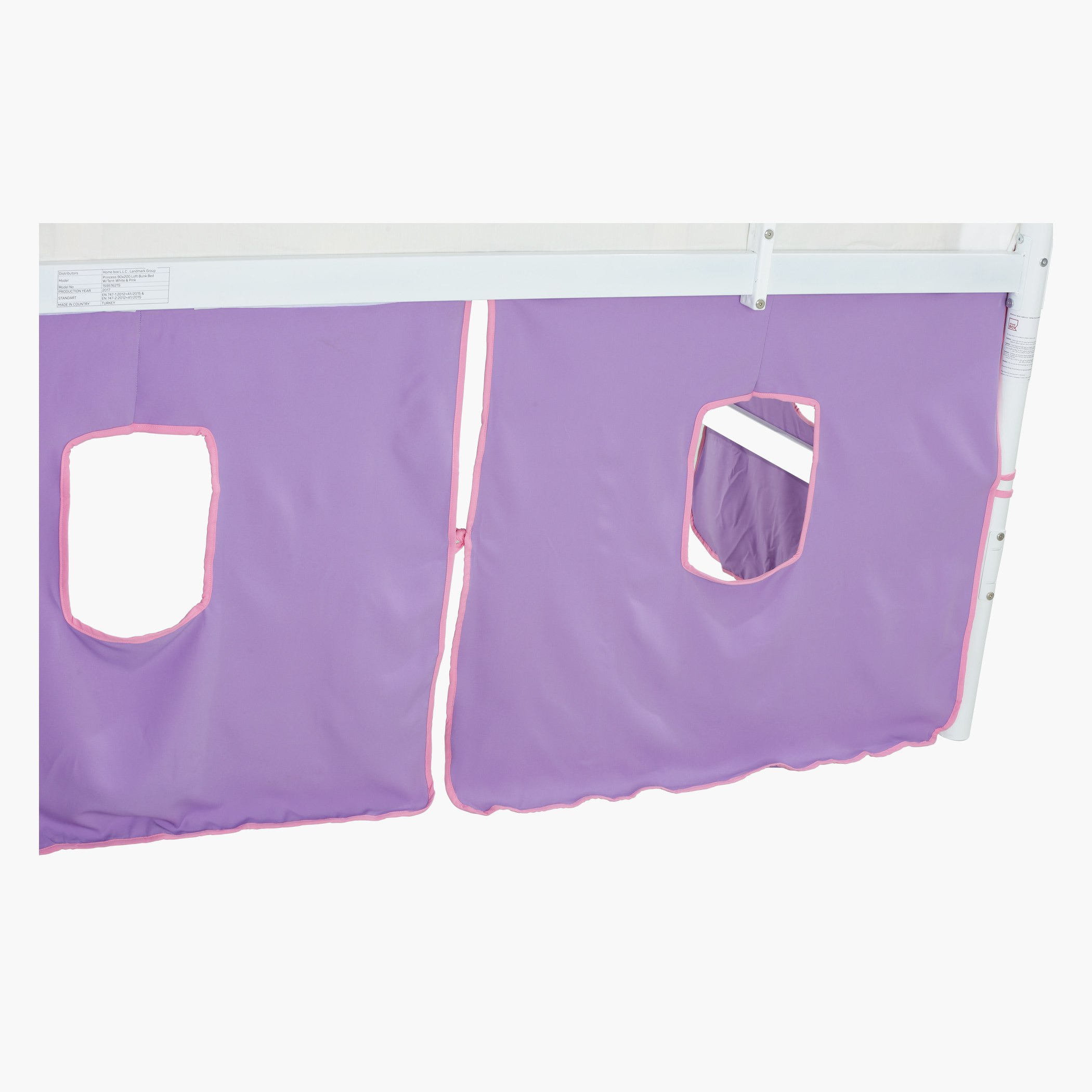 سرير بطابقين مع خيمة برنسيس - 90×200 سم-hbxkidsandyouth-bedsandbedsets-bunkbeds-single-image-10