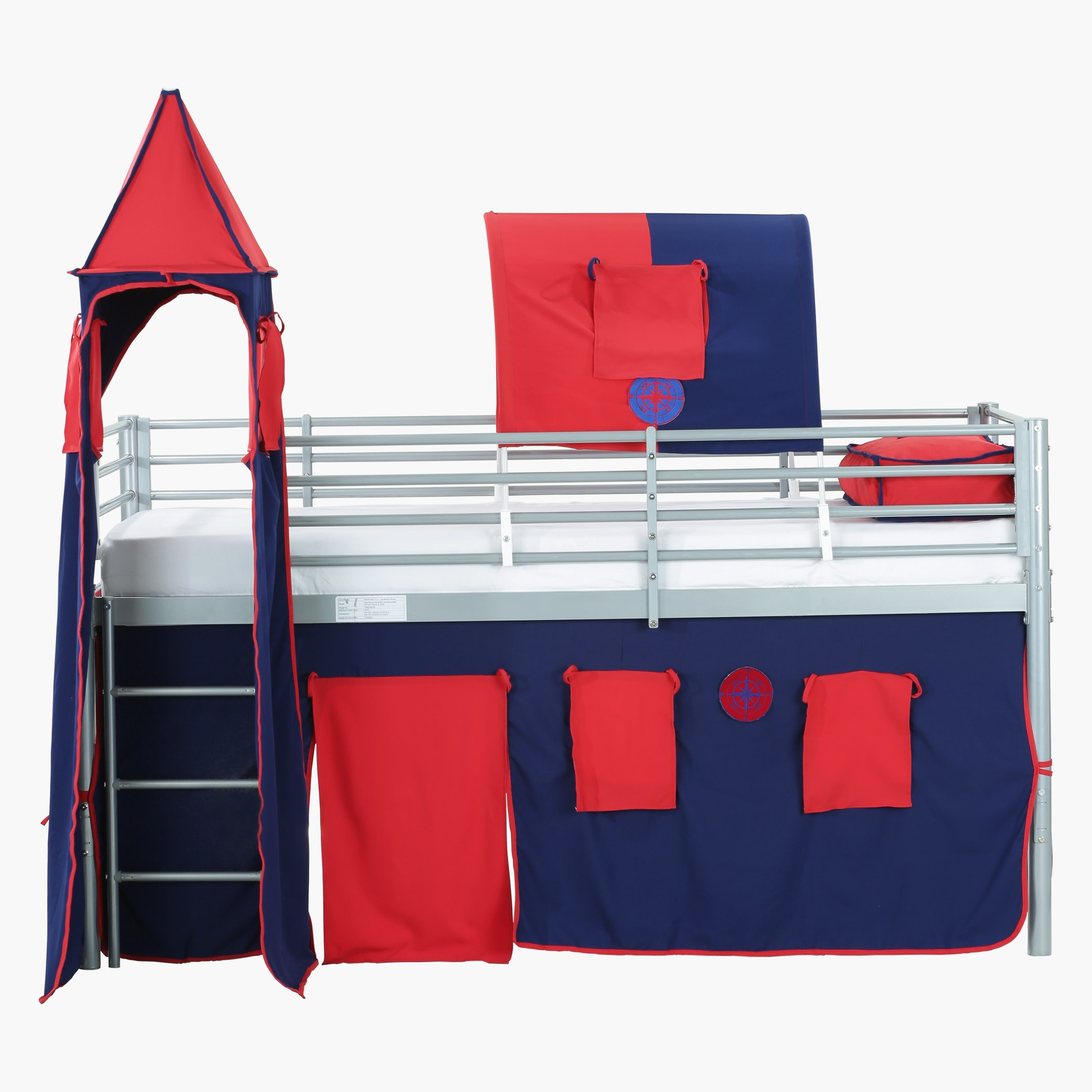 سرير بطابقين مع خيمة سي روفر - 90×200 سم-hbxkidsandyouth-bedsandbedsets-bunkbeds-single-image-2
