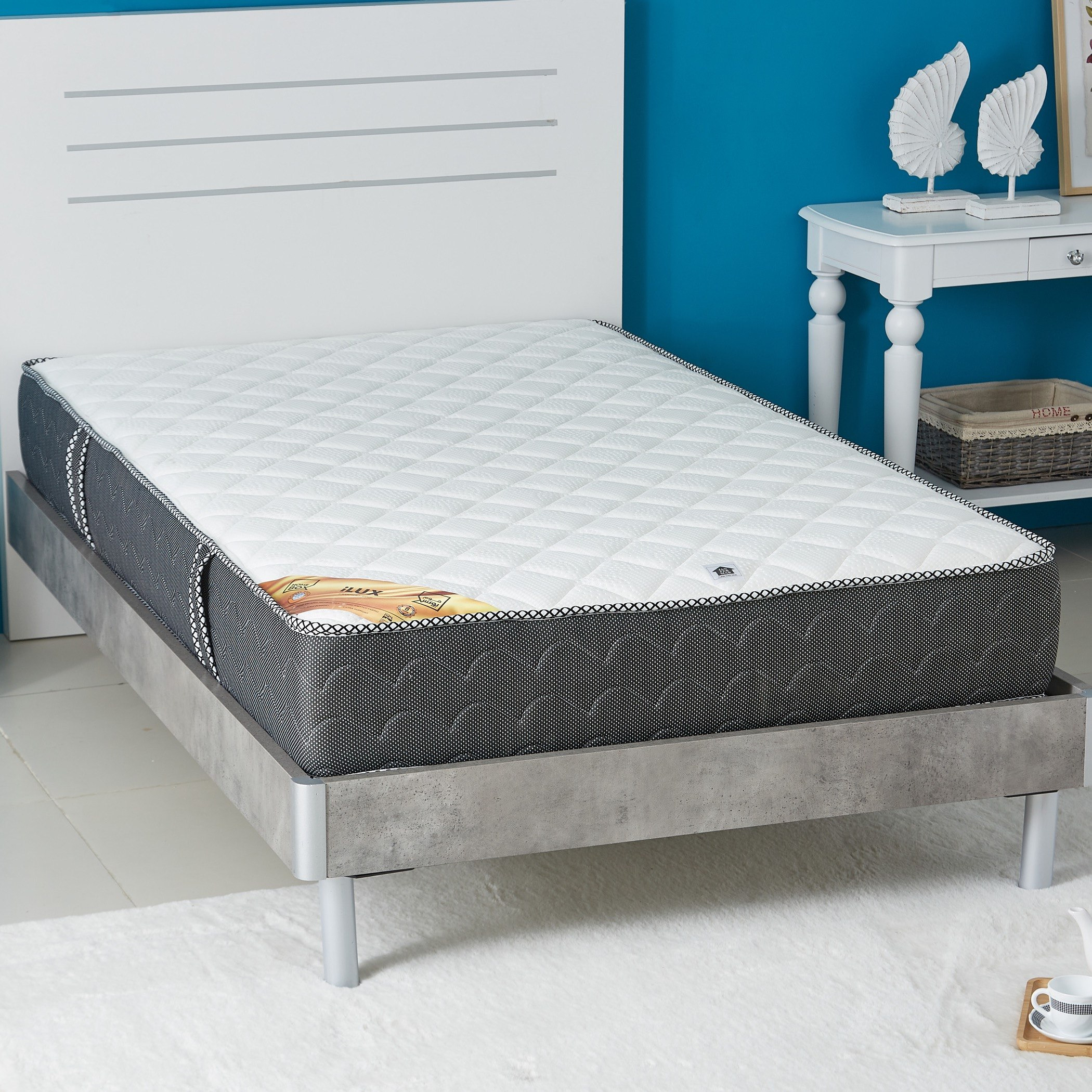 مرتبة مزدوجة بإسفنج عالي المرونة ونوابض من آي لوكس - 120x200x26 سم-hbxfurniture-mattresses-twin-image-7