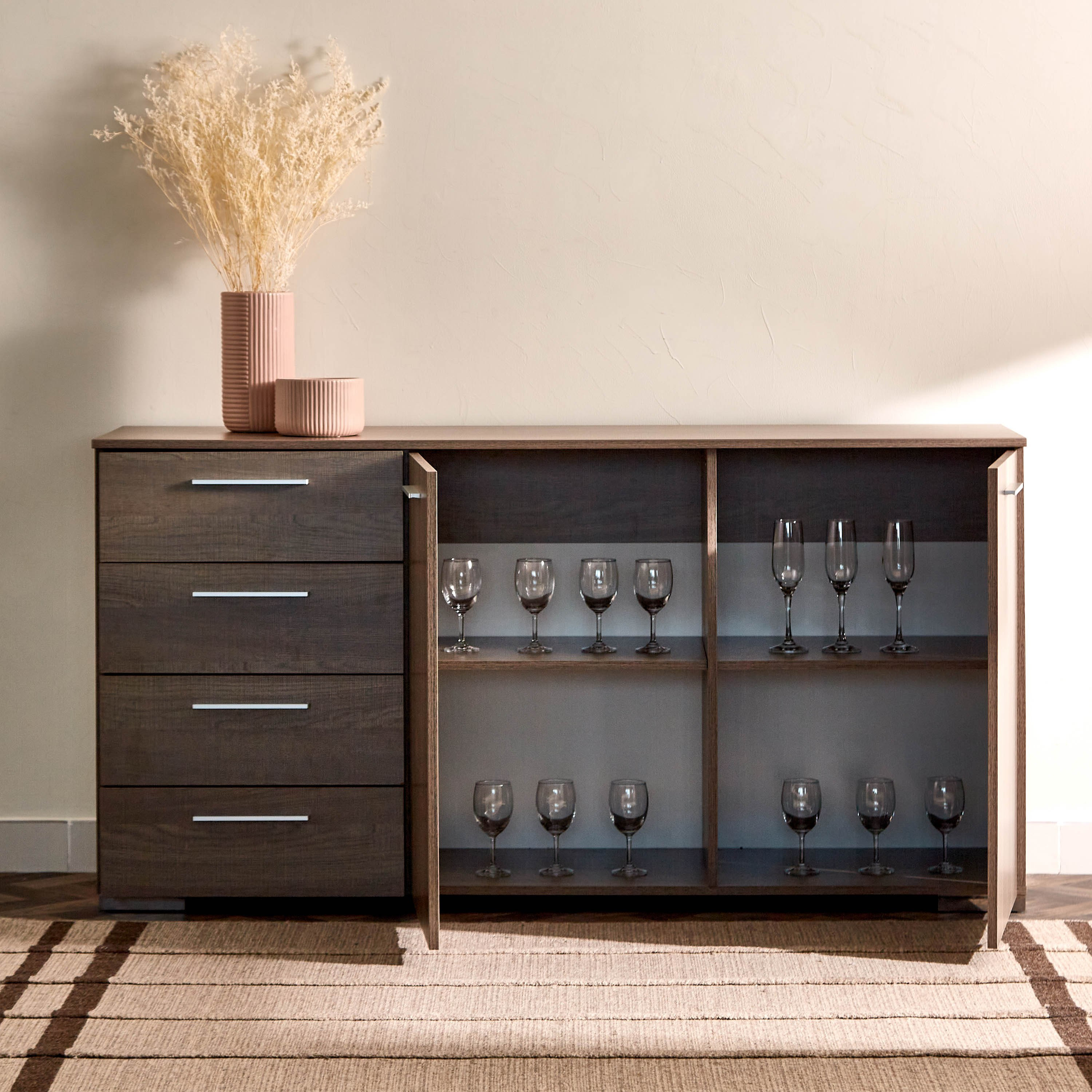 Ireland Cathy Maltino 4-Drawer High Sideboard with 2-Doors-hbxfurniture-diningroom-buffetsandsideboards-image-3