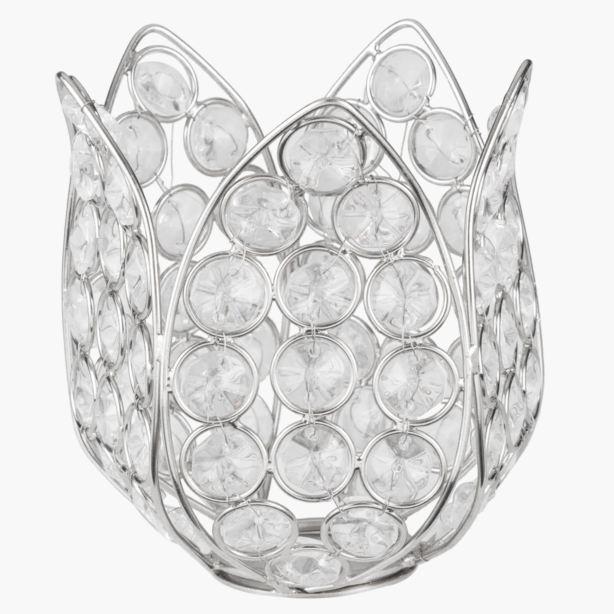 حامل شموع صغيرة مزين كريستال-hbxlivingroom-decorandaccessories-candleholders-image-1