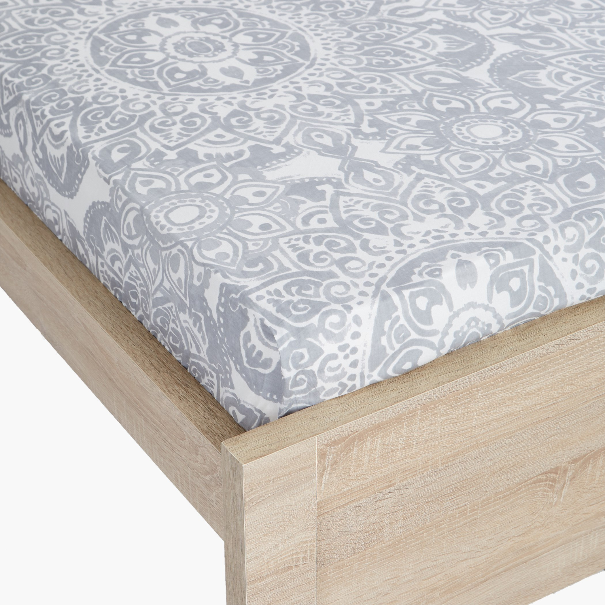 شرشف مطّاطي سوبر كينج بطبعات ماندالا  - 200x200 سم-hbxhomeware-hbxbedroom-image-1
