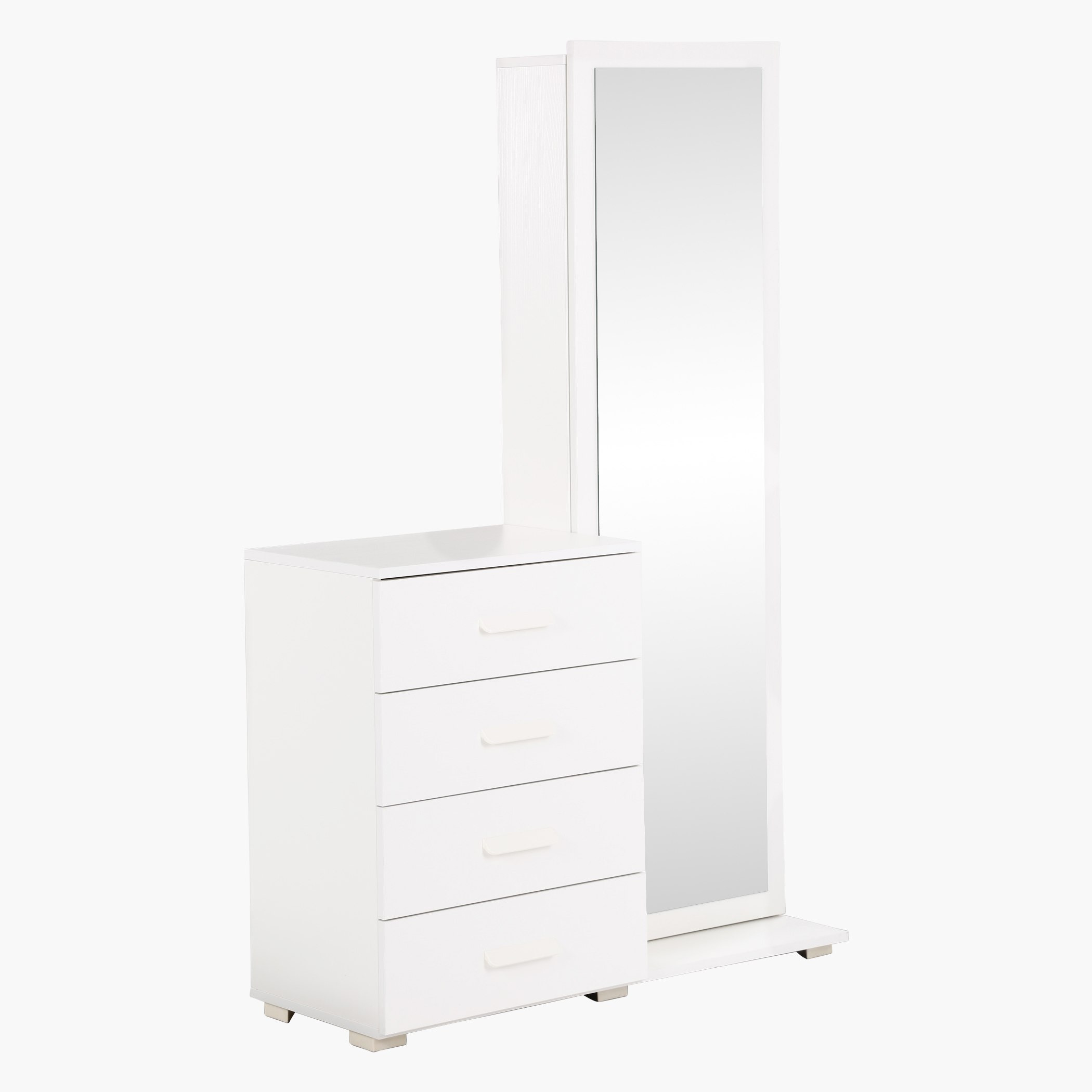 طاولة تزيين بأربعة أدراج مع مرآة من أوسلو-hbxfurniture-bedroom-dressersandmirrors-image-1