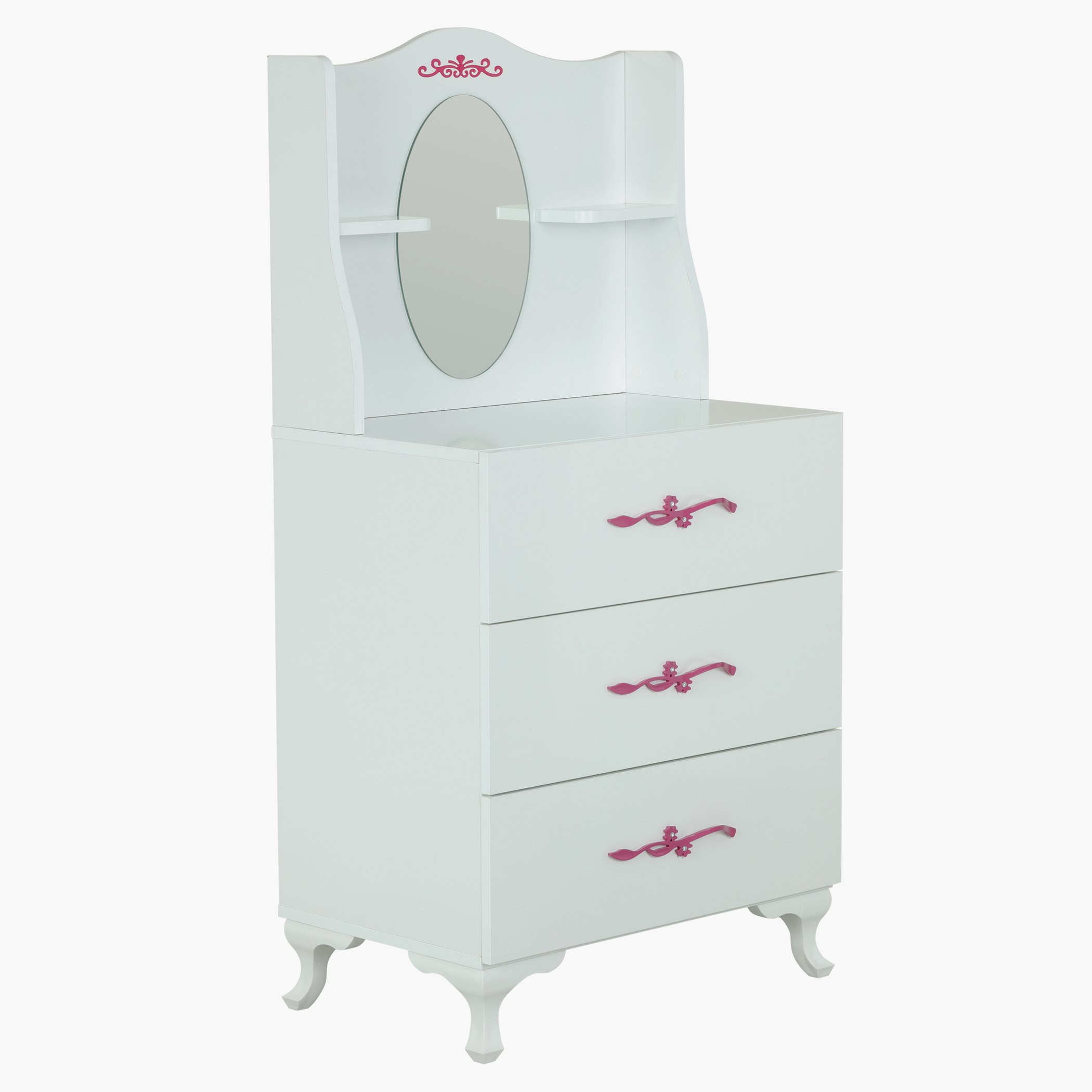 طاولة تزيين بثلاثة أبواب ومرآة من بينتونيا-hbxfurniture-kidsroom-kidsdressersandmirrors-image-1