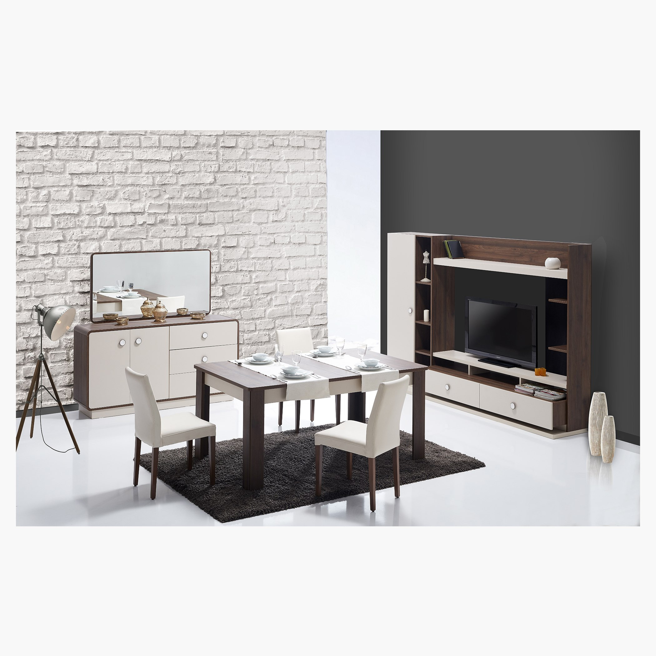 طاولة سفرة لستة مقاعد قابلة للتمدد من فالينتينا-hbxdiningroom-diningtablesandsets-diningtables-sixseater-image-9