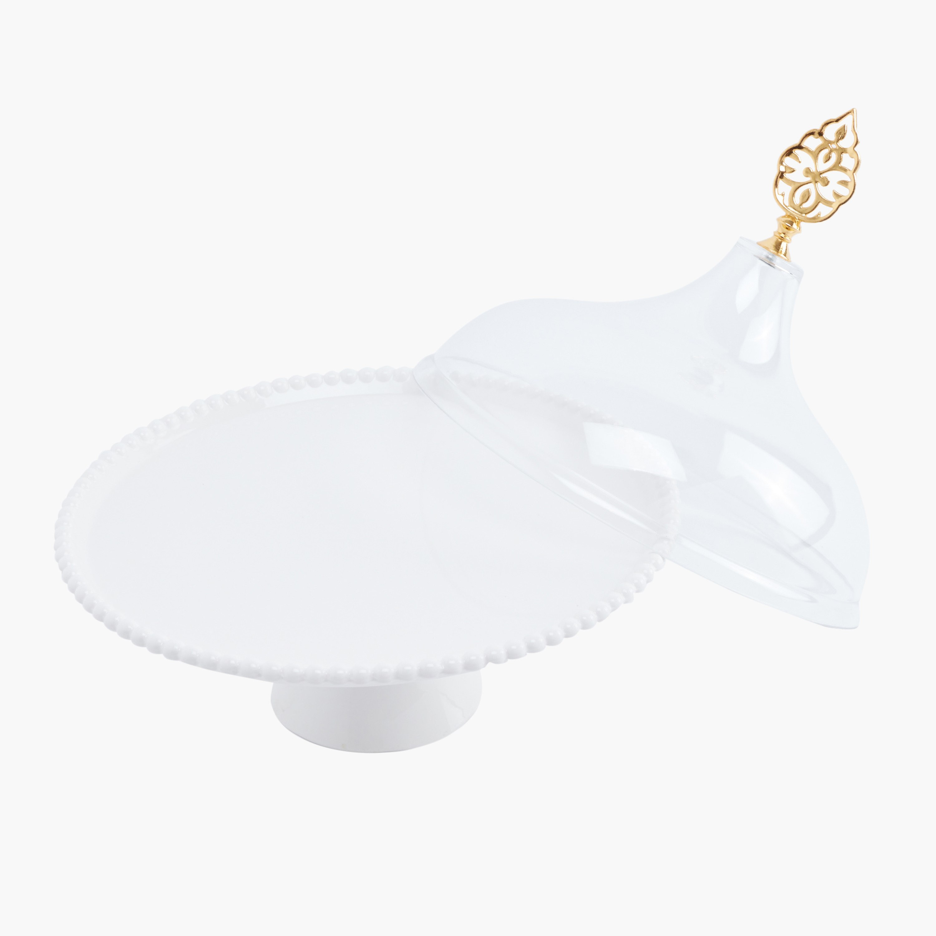 صحن كعك بغطاء من كوينز - 25 سم-hbxdecorandfurnishings-tabletop-serveware-image-2