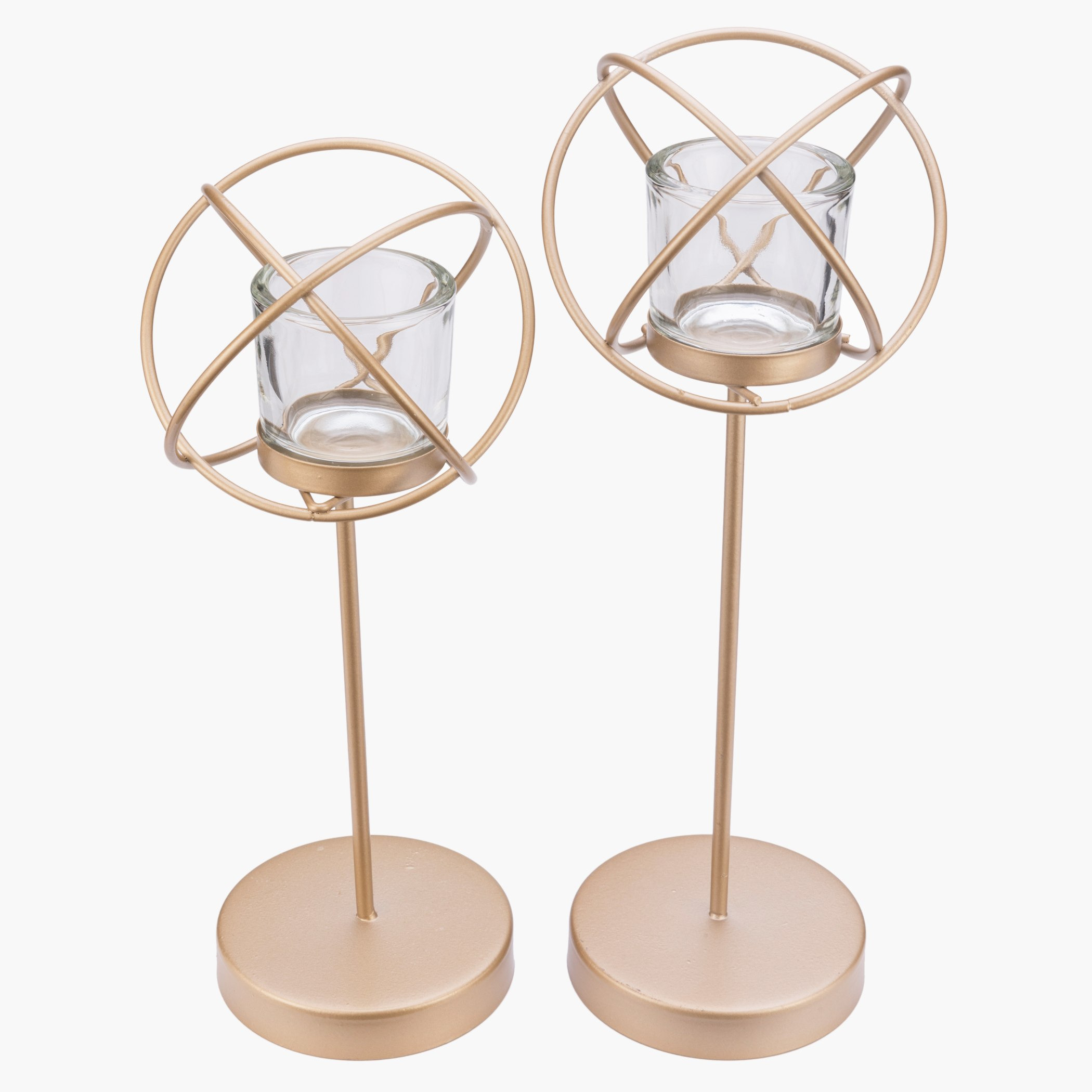 حامل شموع صغيرة للزينة أورن - طقم من قطعتين-hbxlivingroom-decorandaccessories-candleholders-image-2