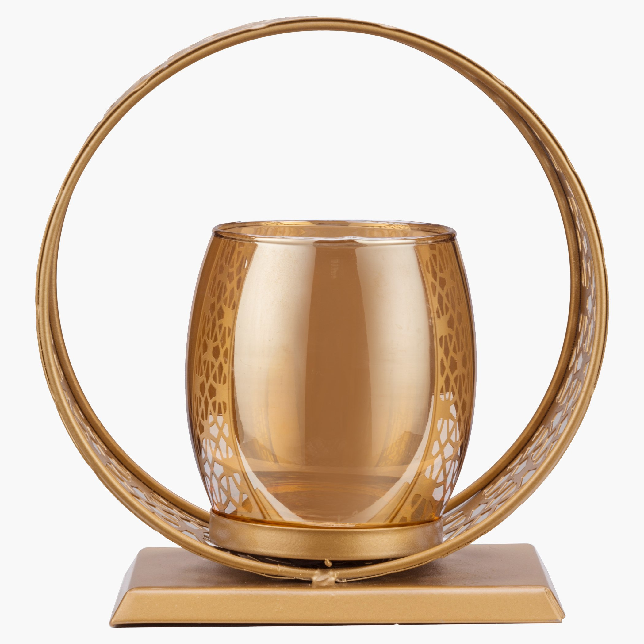 حامل شموع للزينة بتصميم دائرة فردية-hbxlivingroom-decorandaccessories-candleholders-image-1