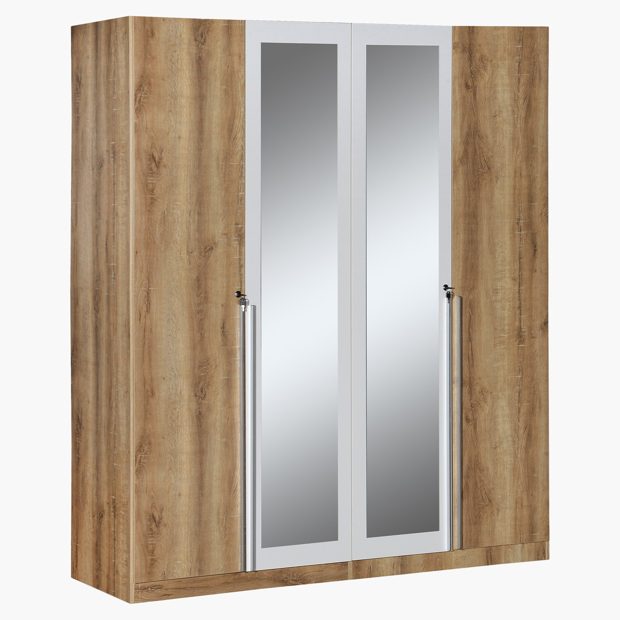خزانة ملابس بأربعة أبواب مع مرآتين من لامو-hbxfurniture-wardrobes-image-1